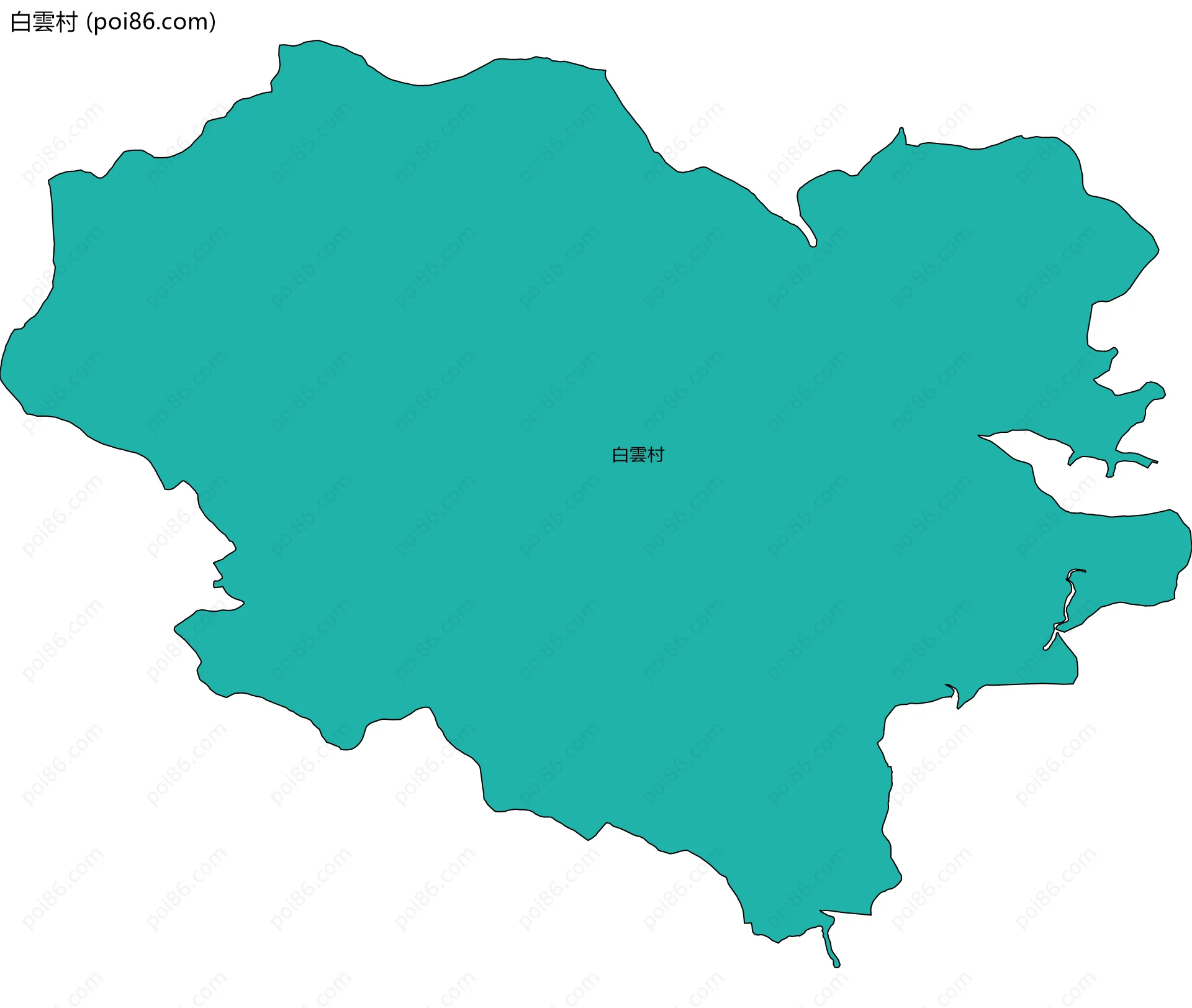 白雲村边界地图