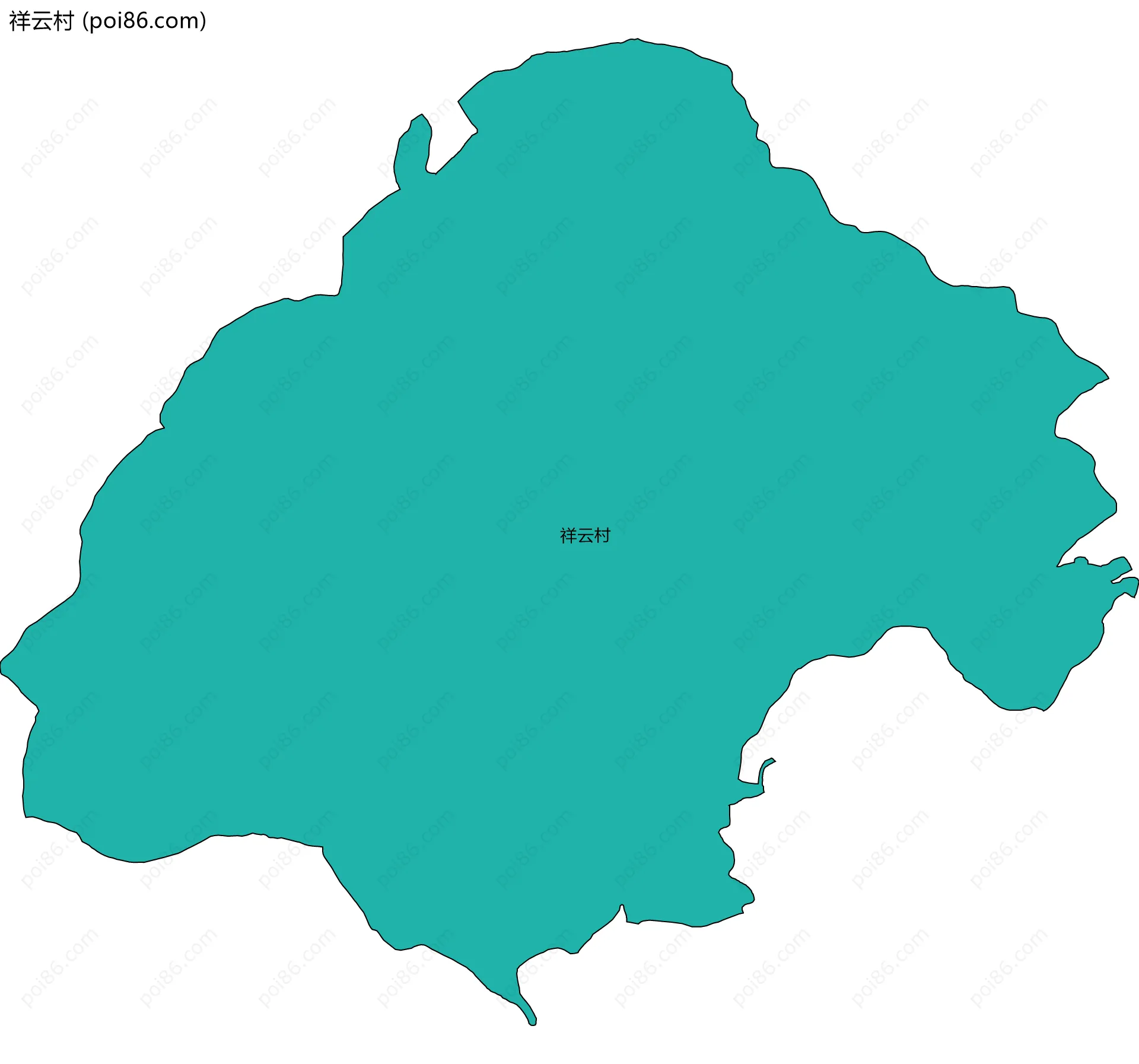 祥云村边界地图