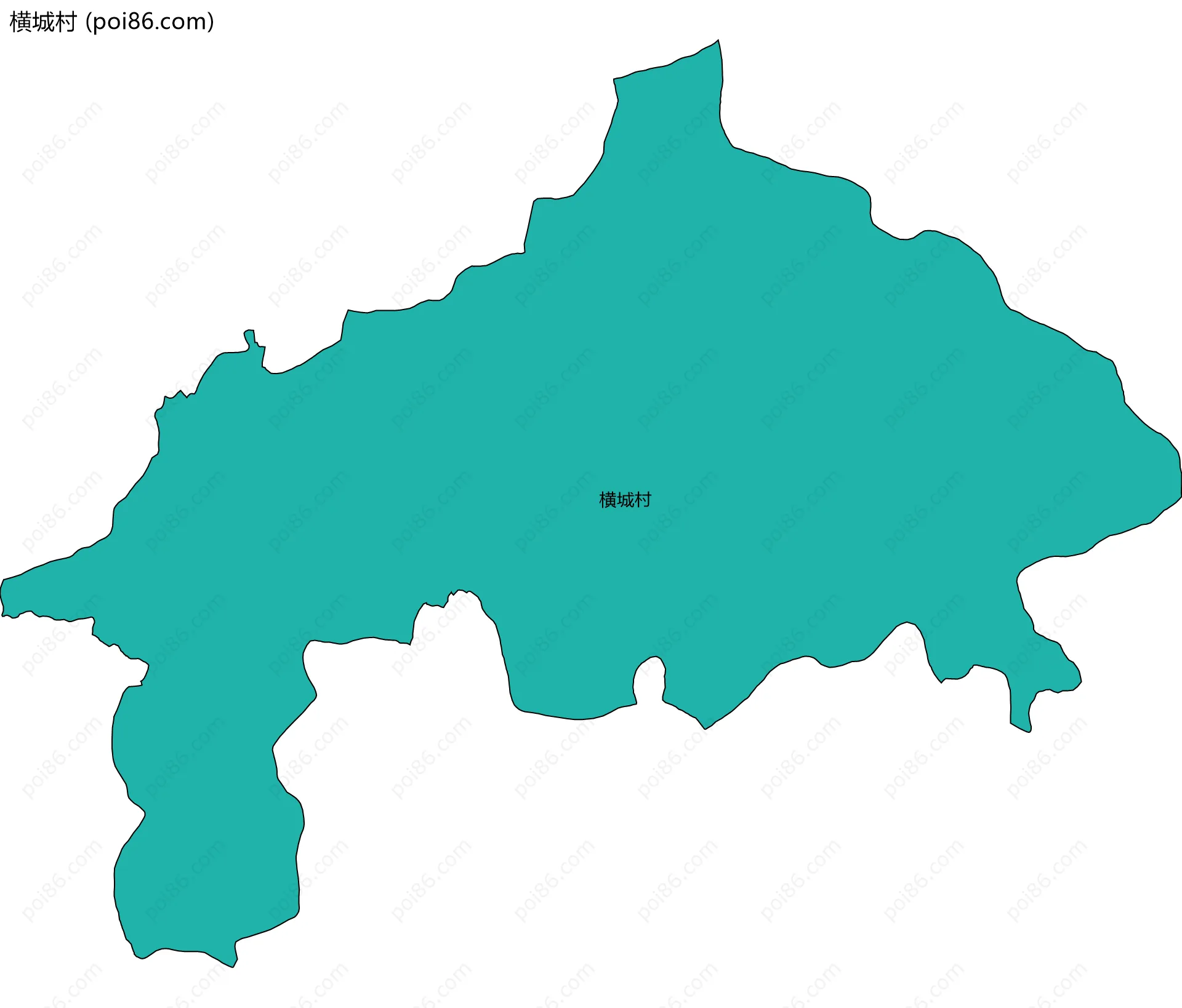 横城村边界地图