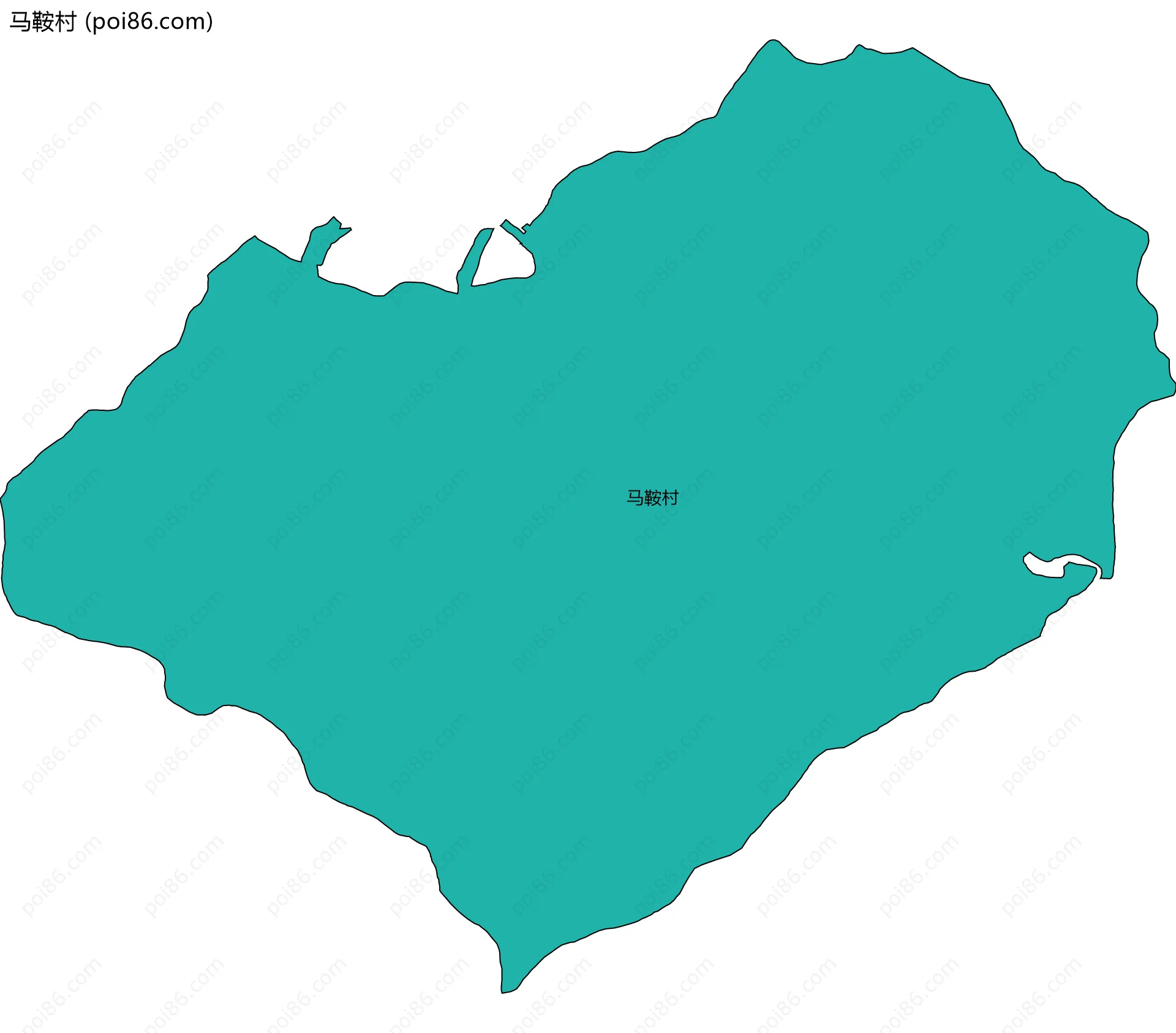 马鞍村边界地图