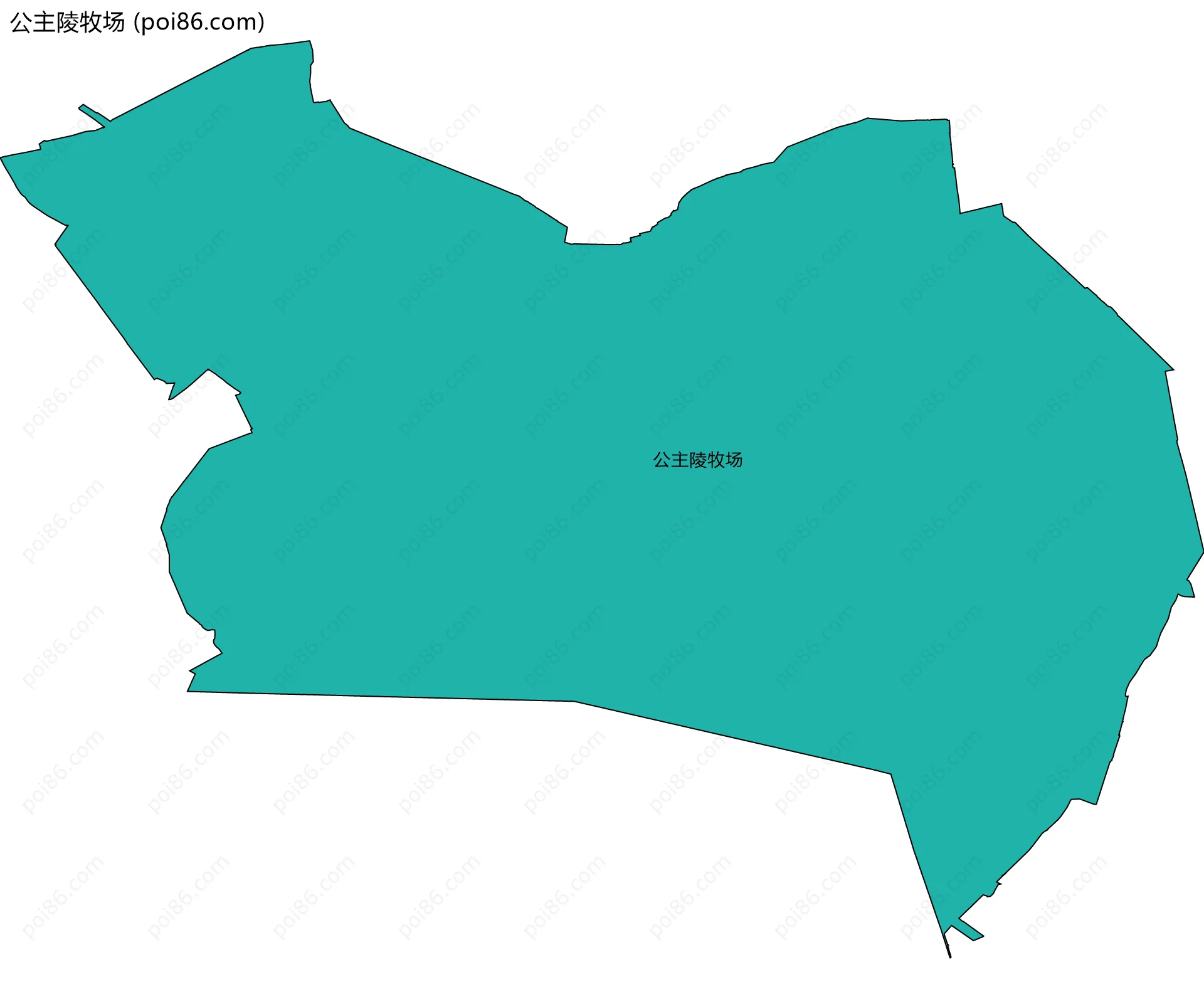 公主陵牧场边界地图