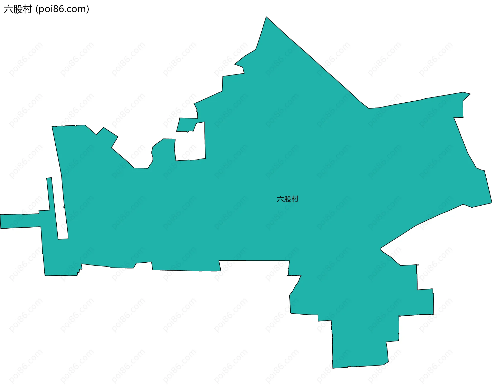 六股村边界地图
