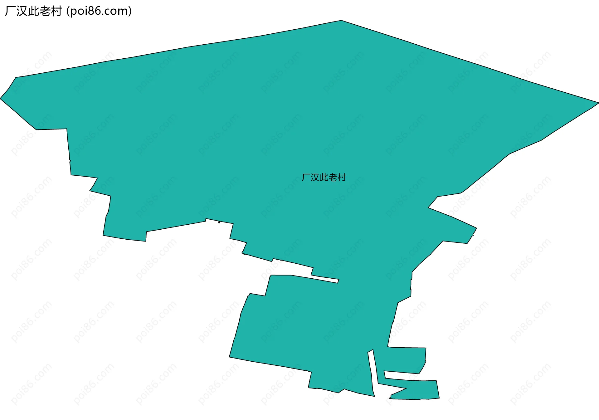 厂汉此老村边界地图