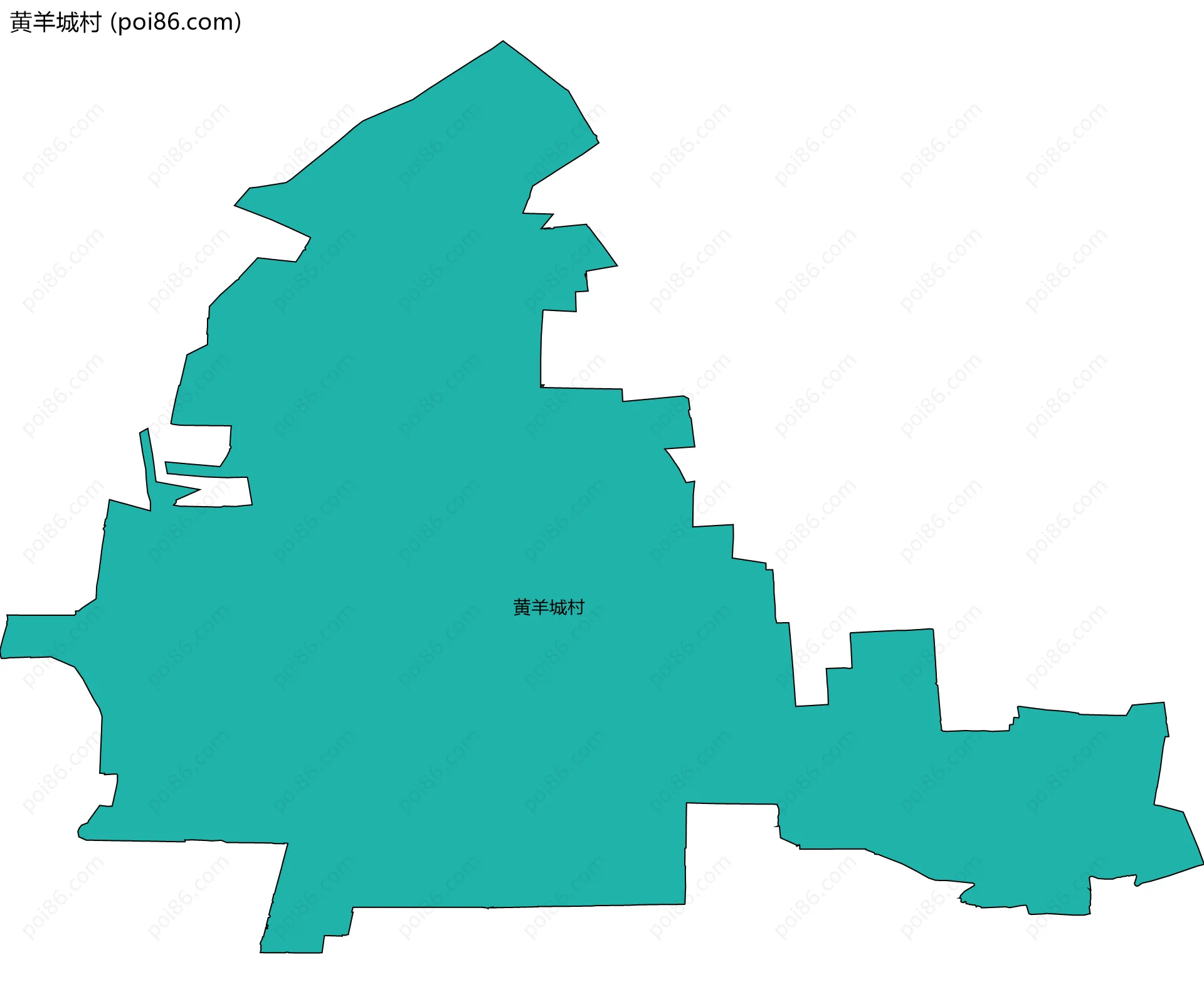 黄羊城村边界地图