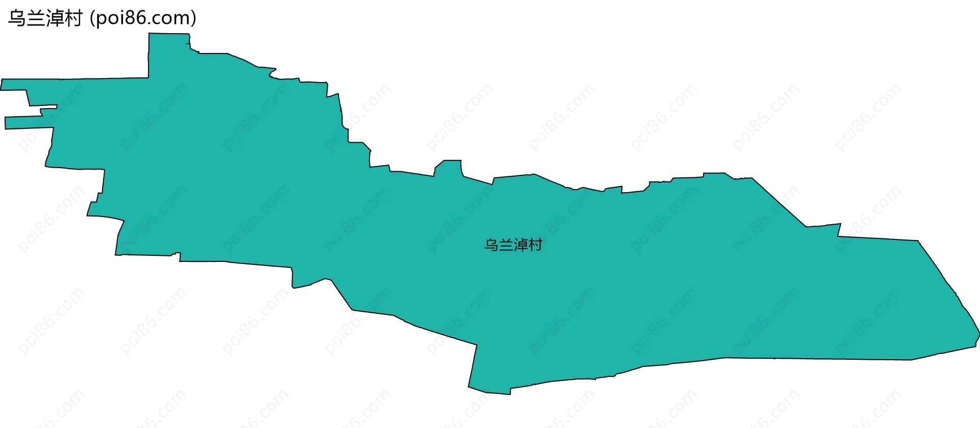 乌兰淖村边界地图