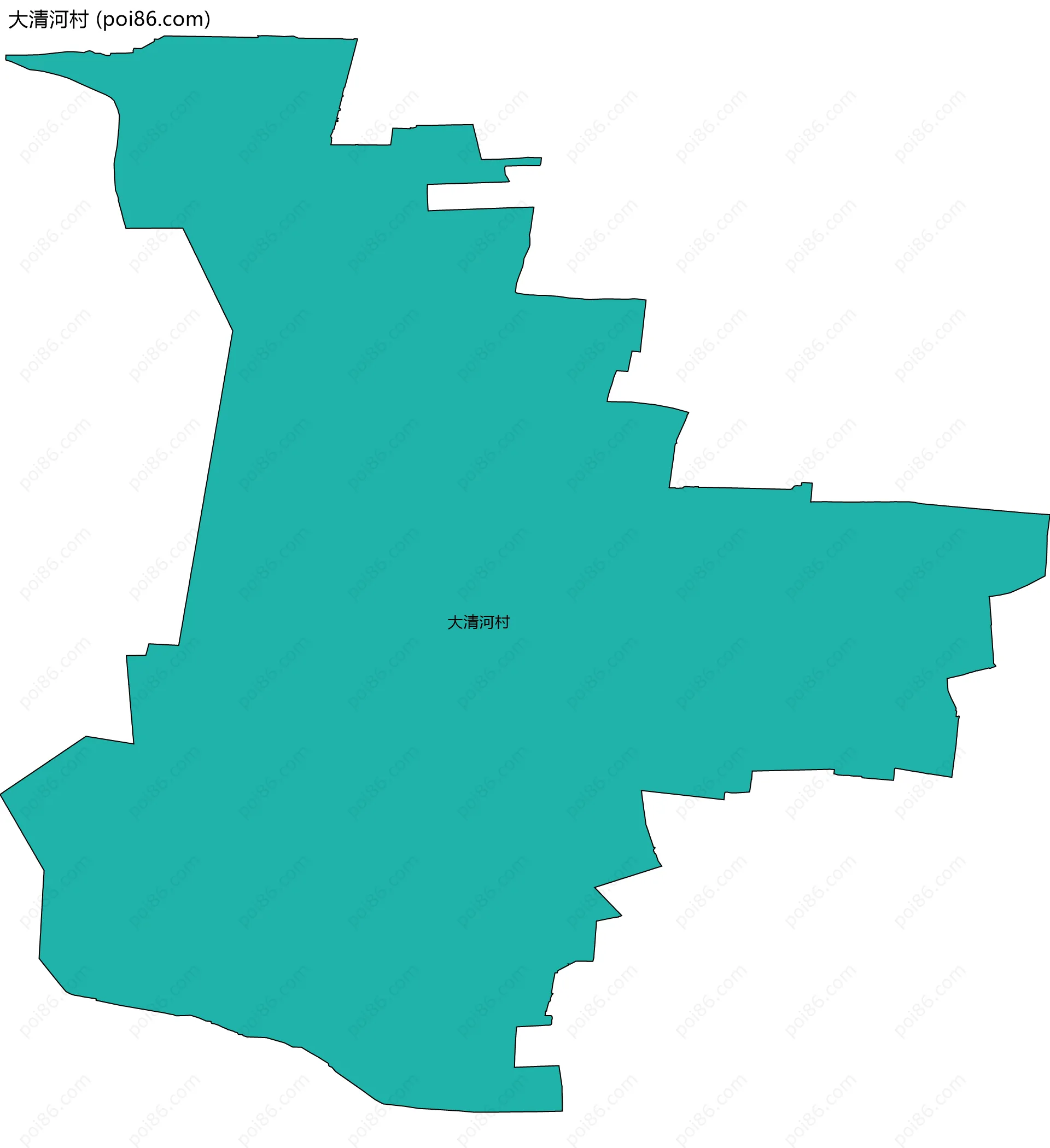 大清河村边界地图