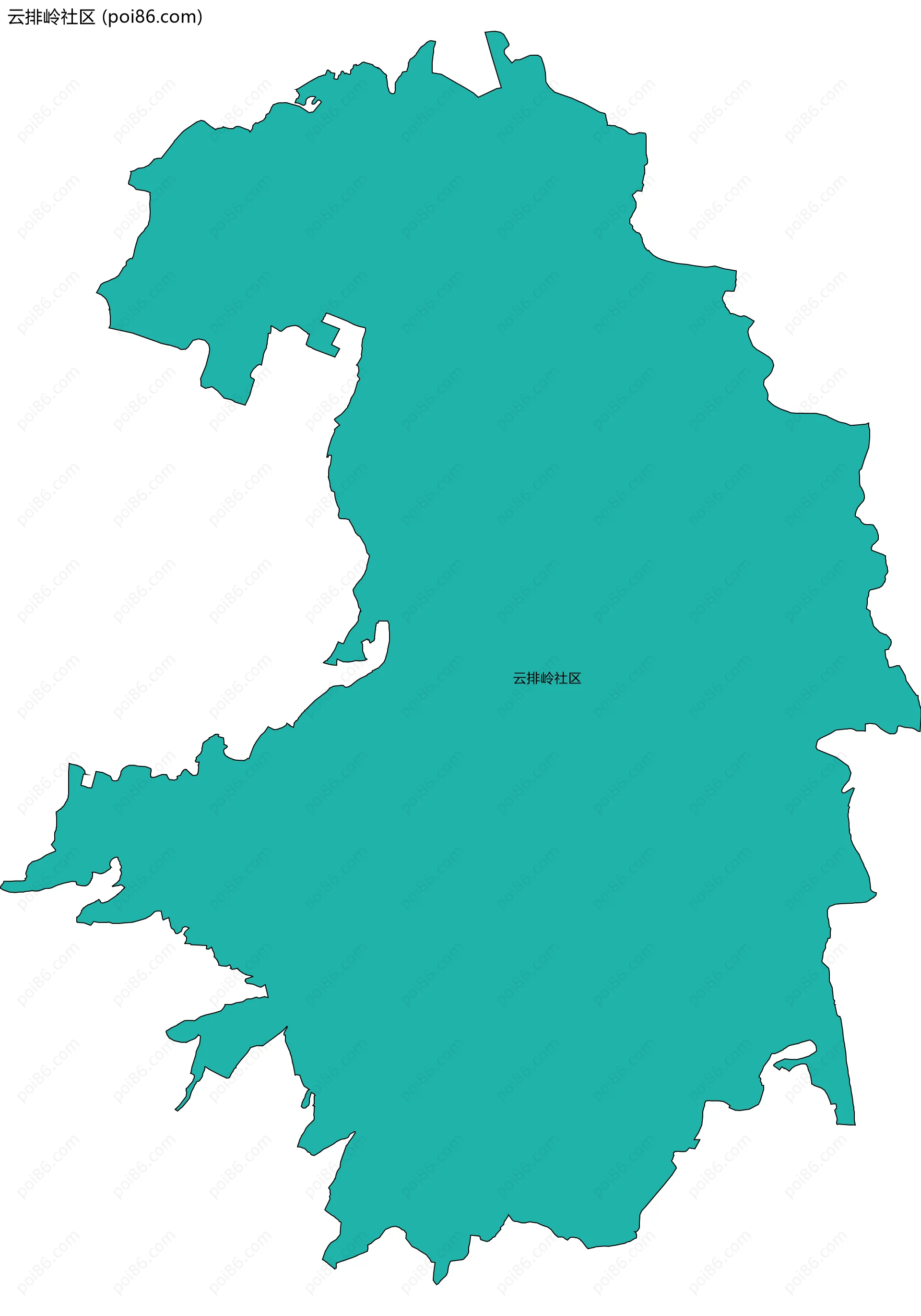云排岭社区边界地图