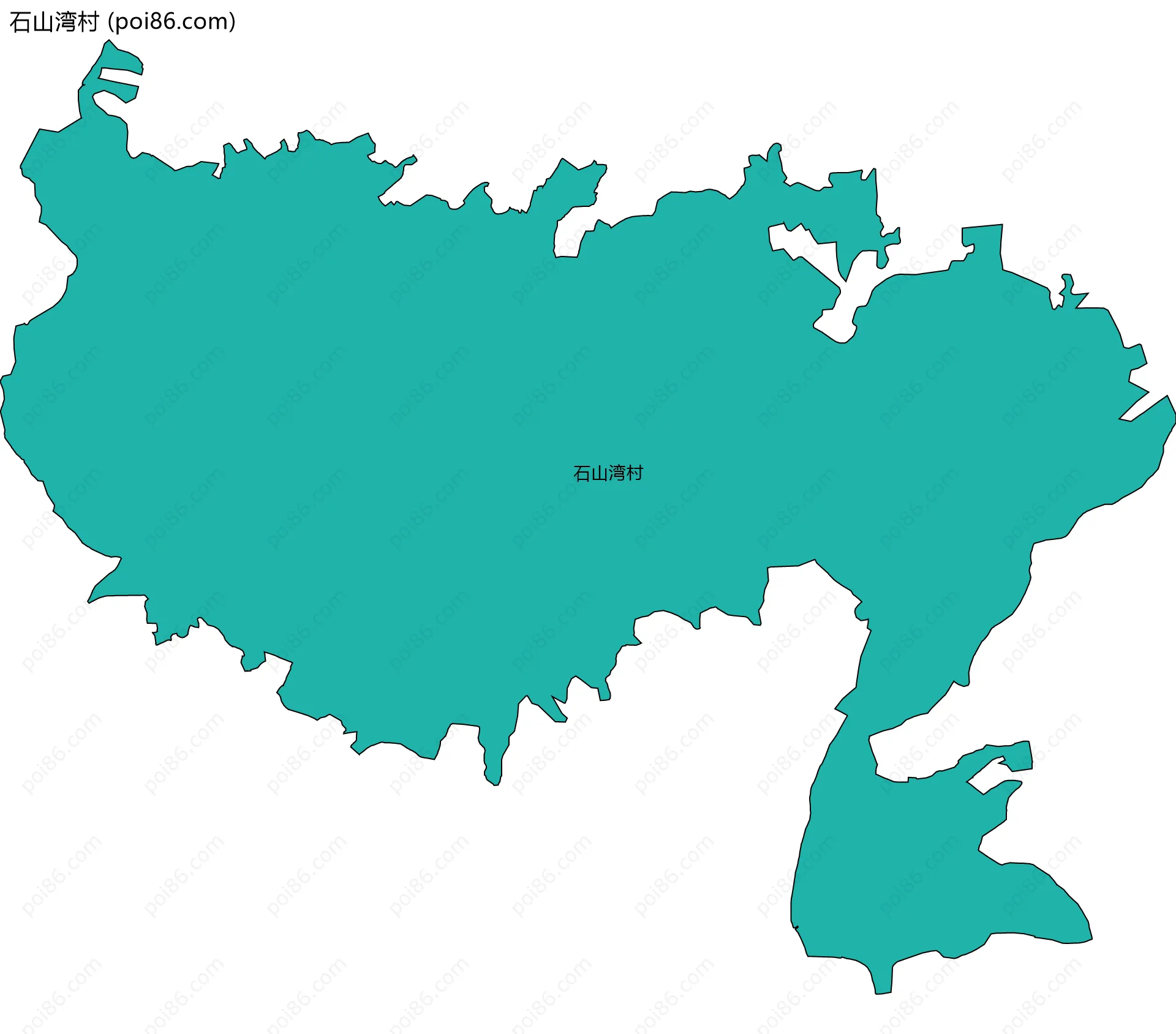 石山湾村边界地图