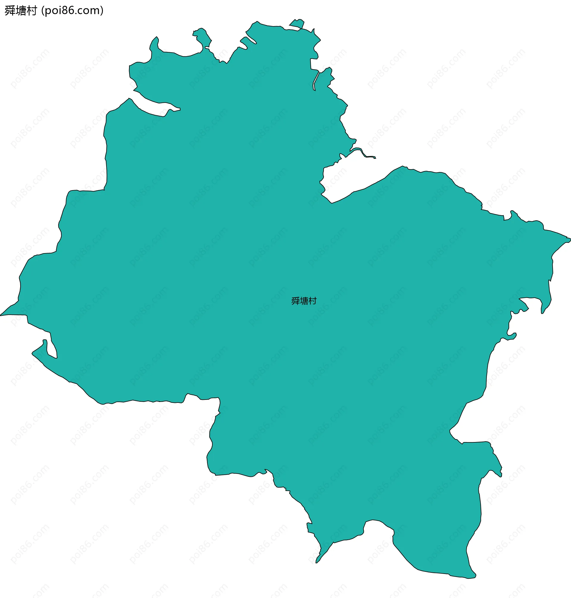 舜塘村边界地图