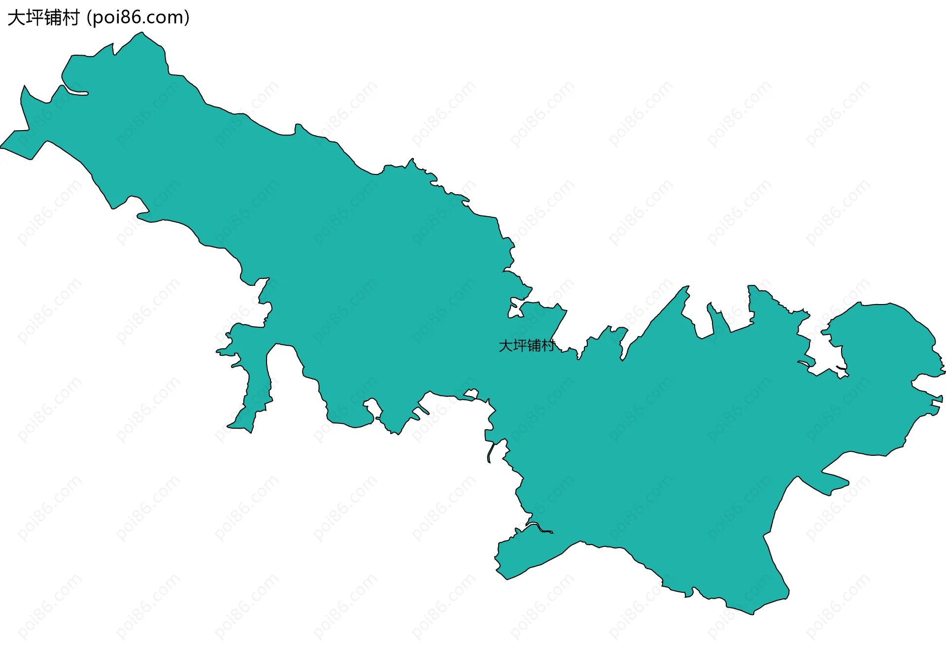 大坪铺村边界地图