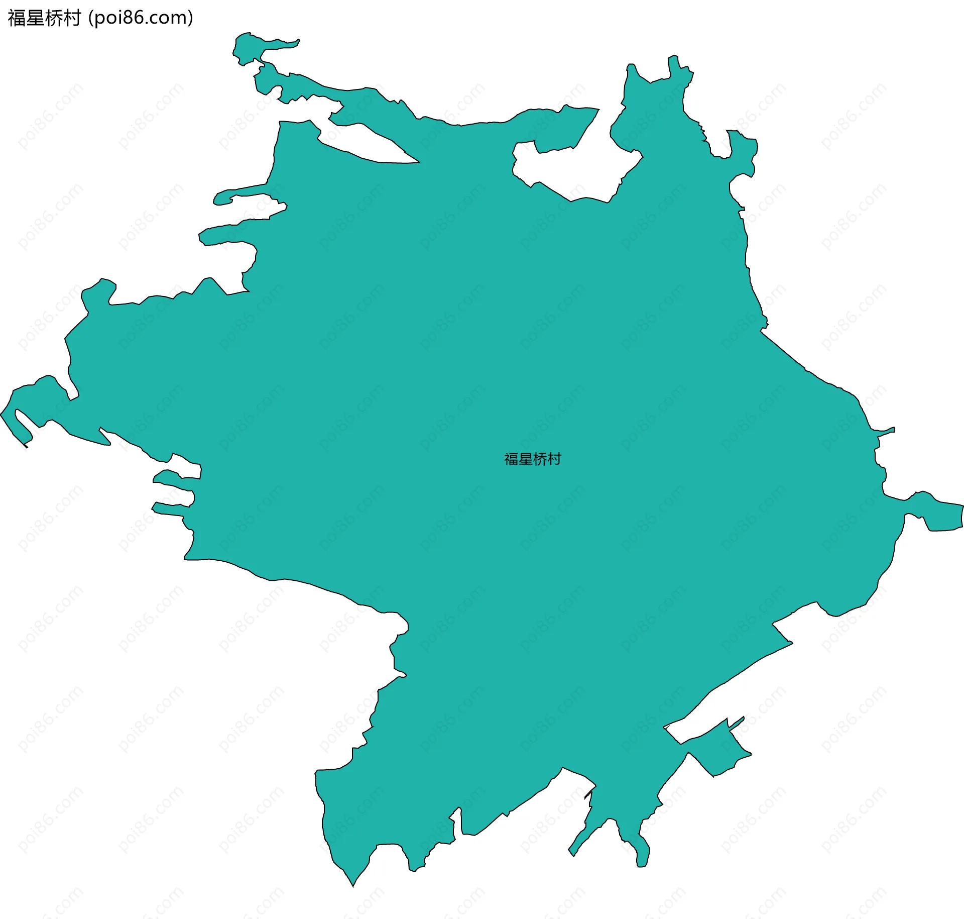 福星桥村边界地图