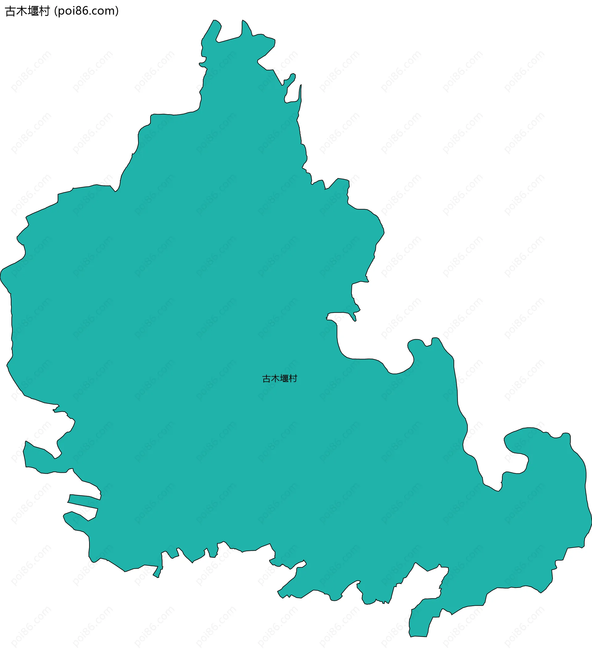 古木堰村边界地图