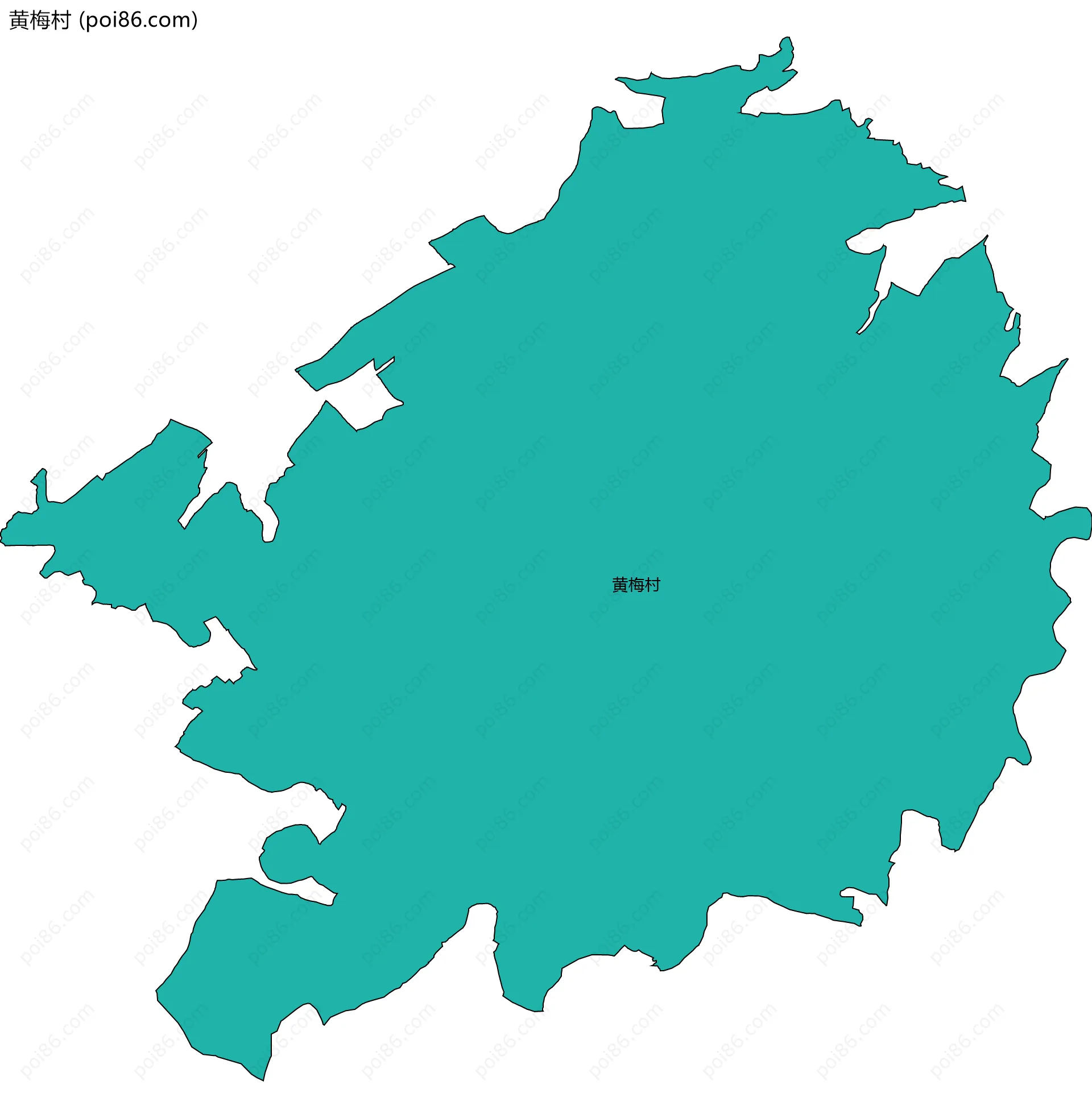 黄梅村边界地图