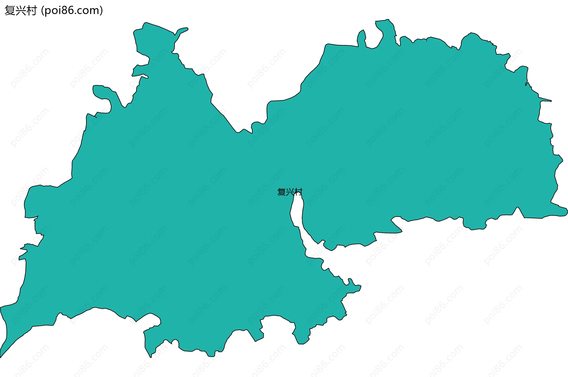 复兴村边界地图