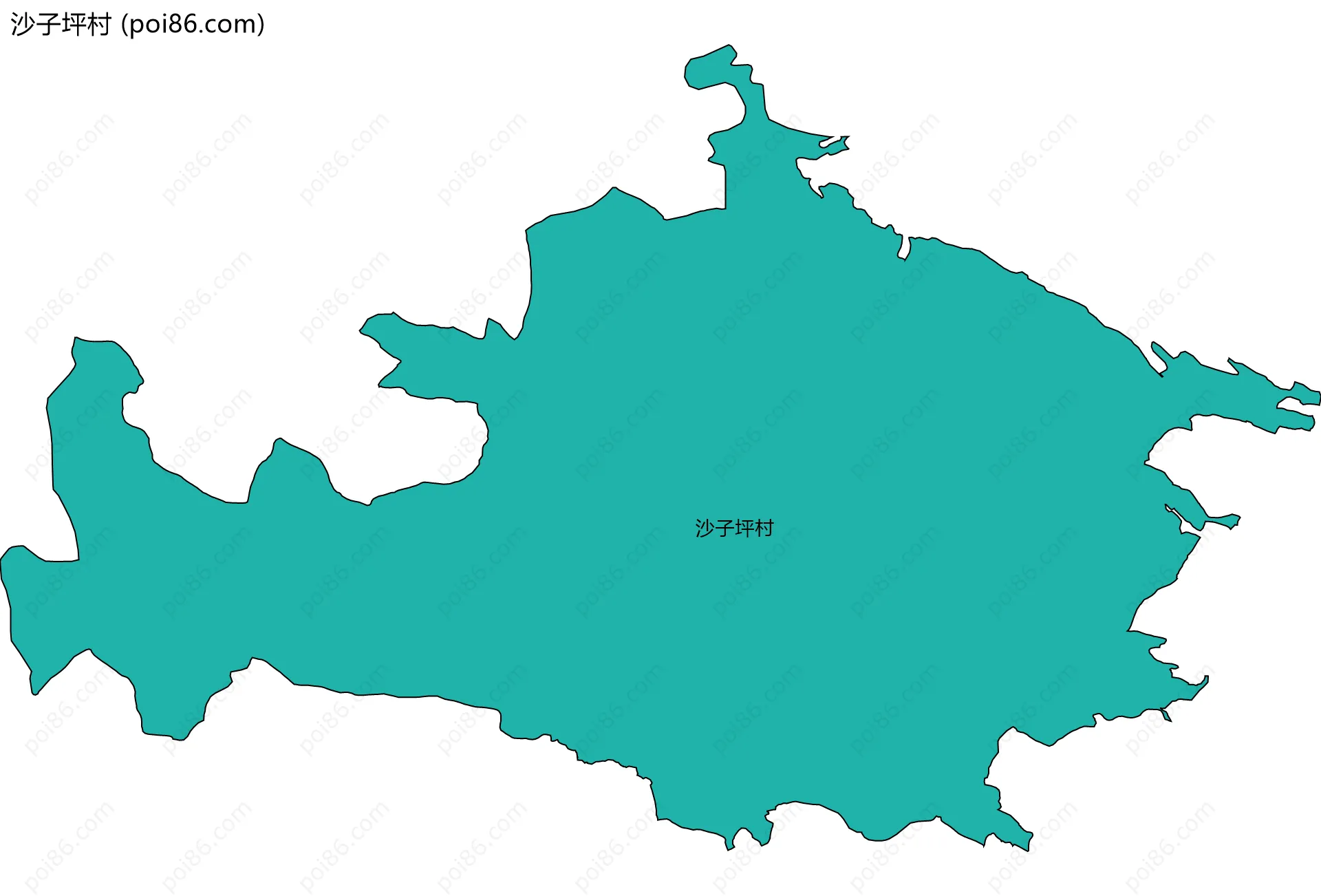 沙子坪村边界地图