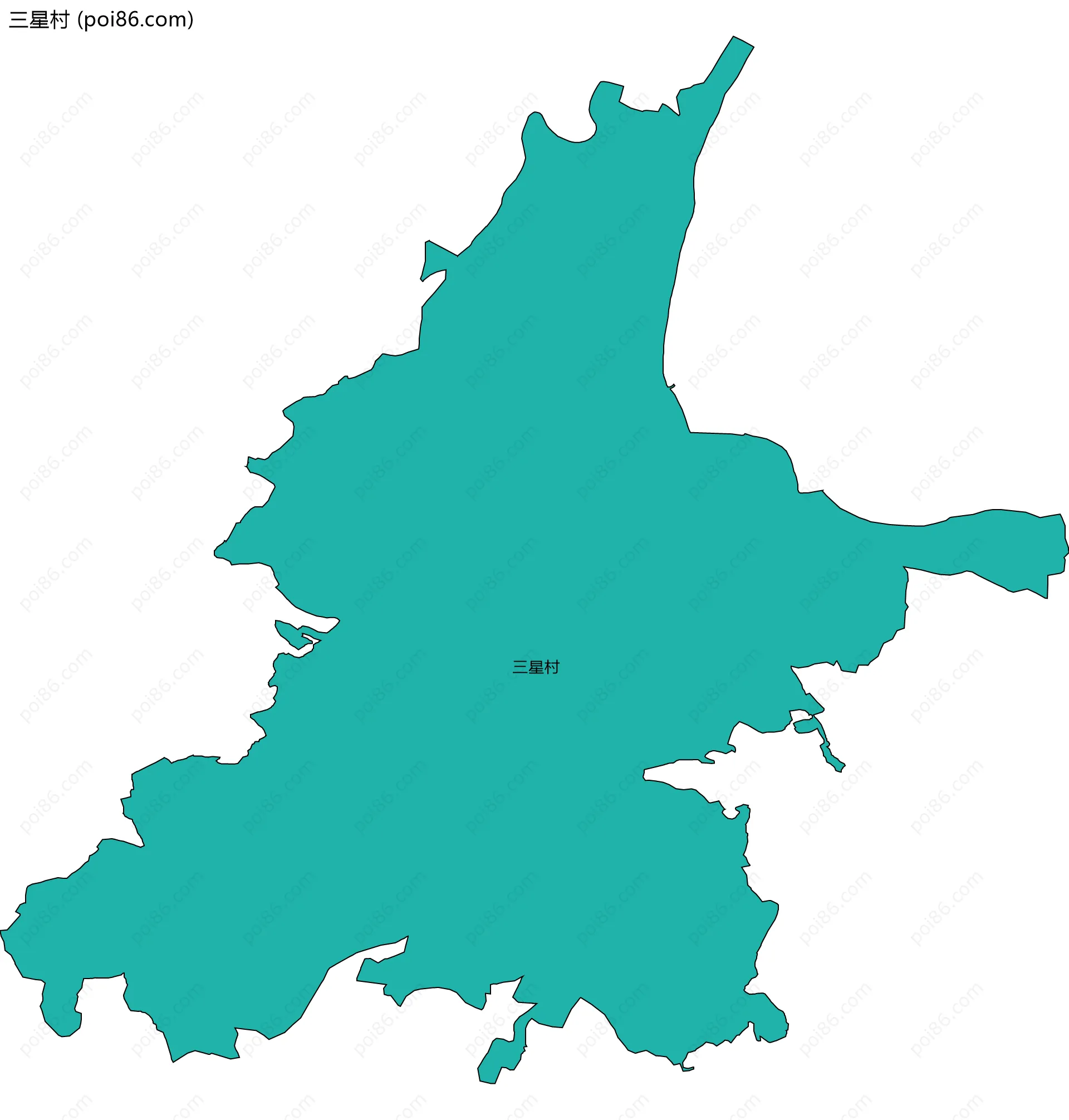 三星村边界地图