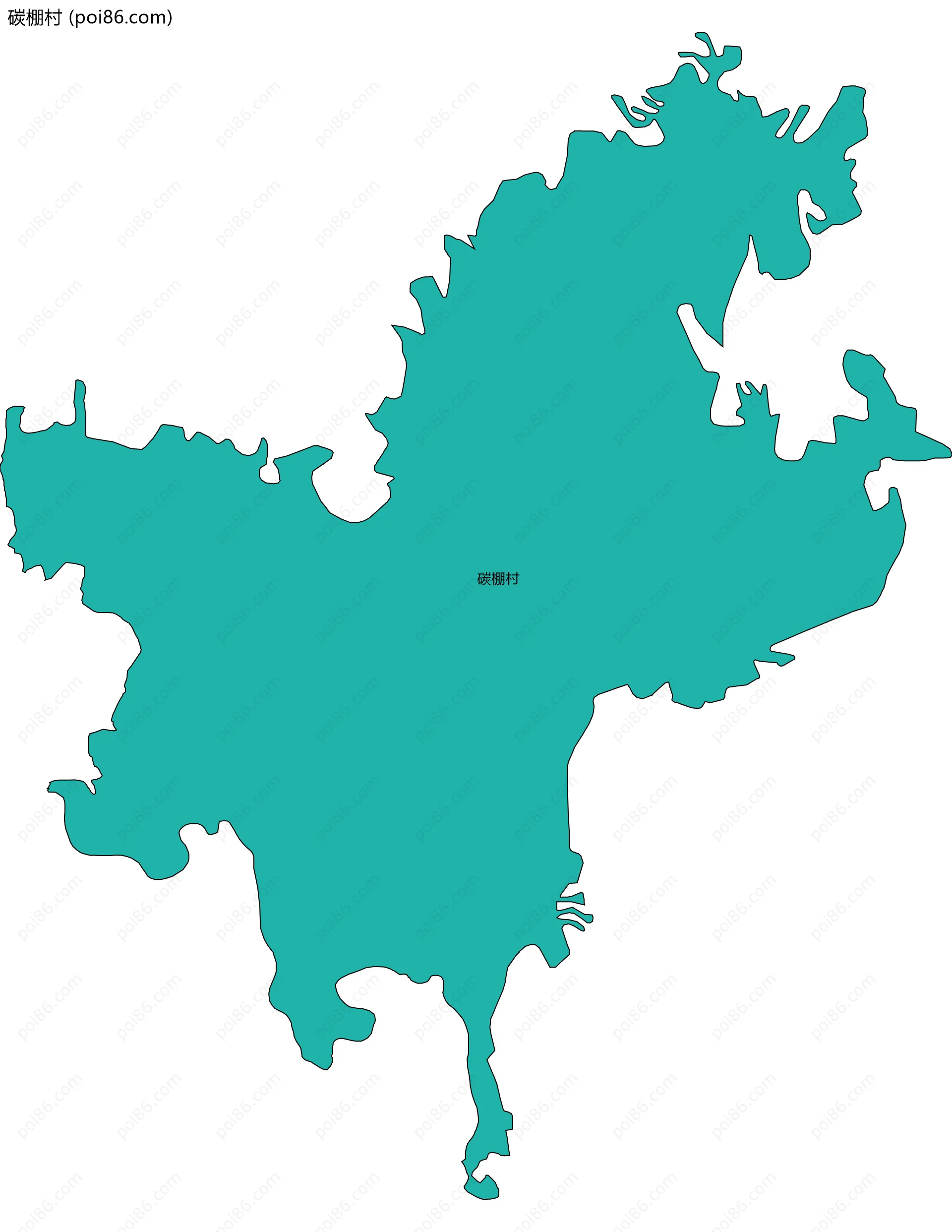 碳棚村边界地图