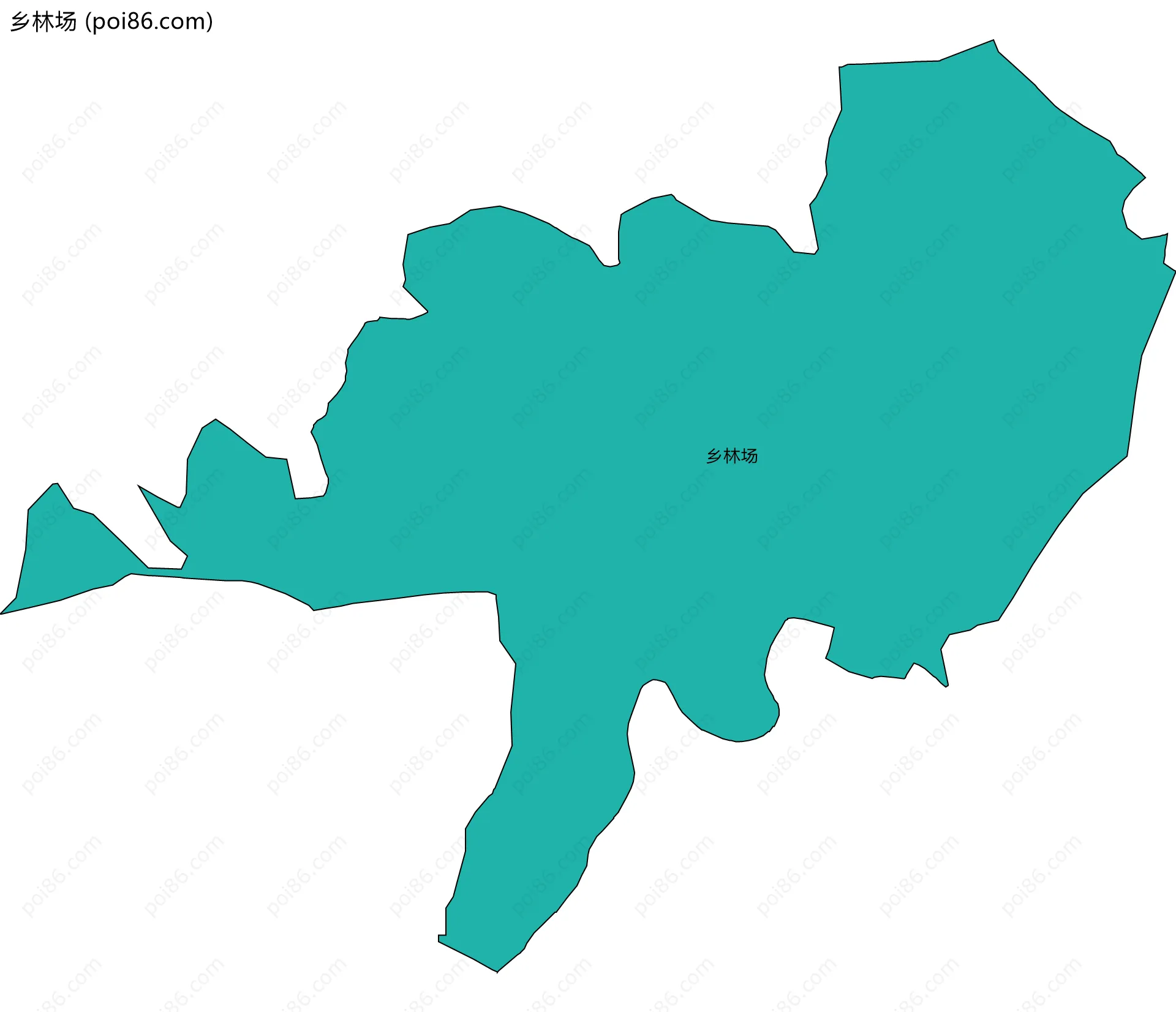 乡林场边界地图