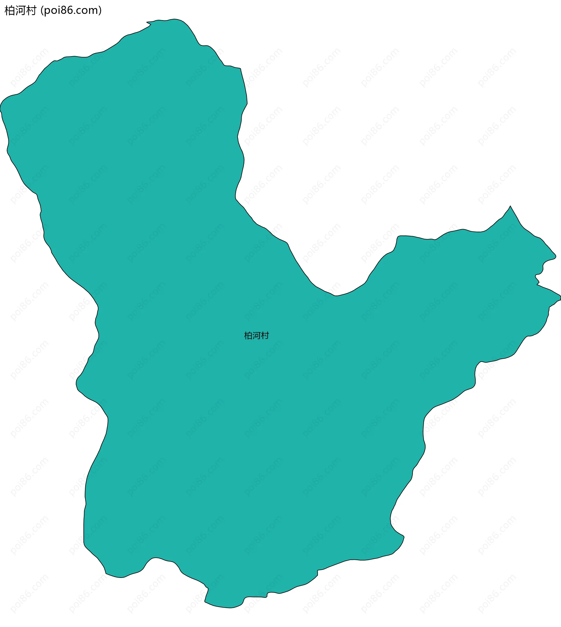 柏河村边界地图