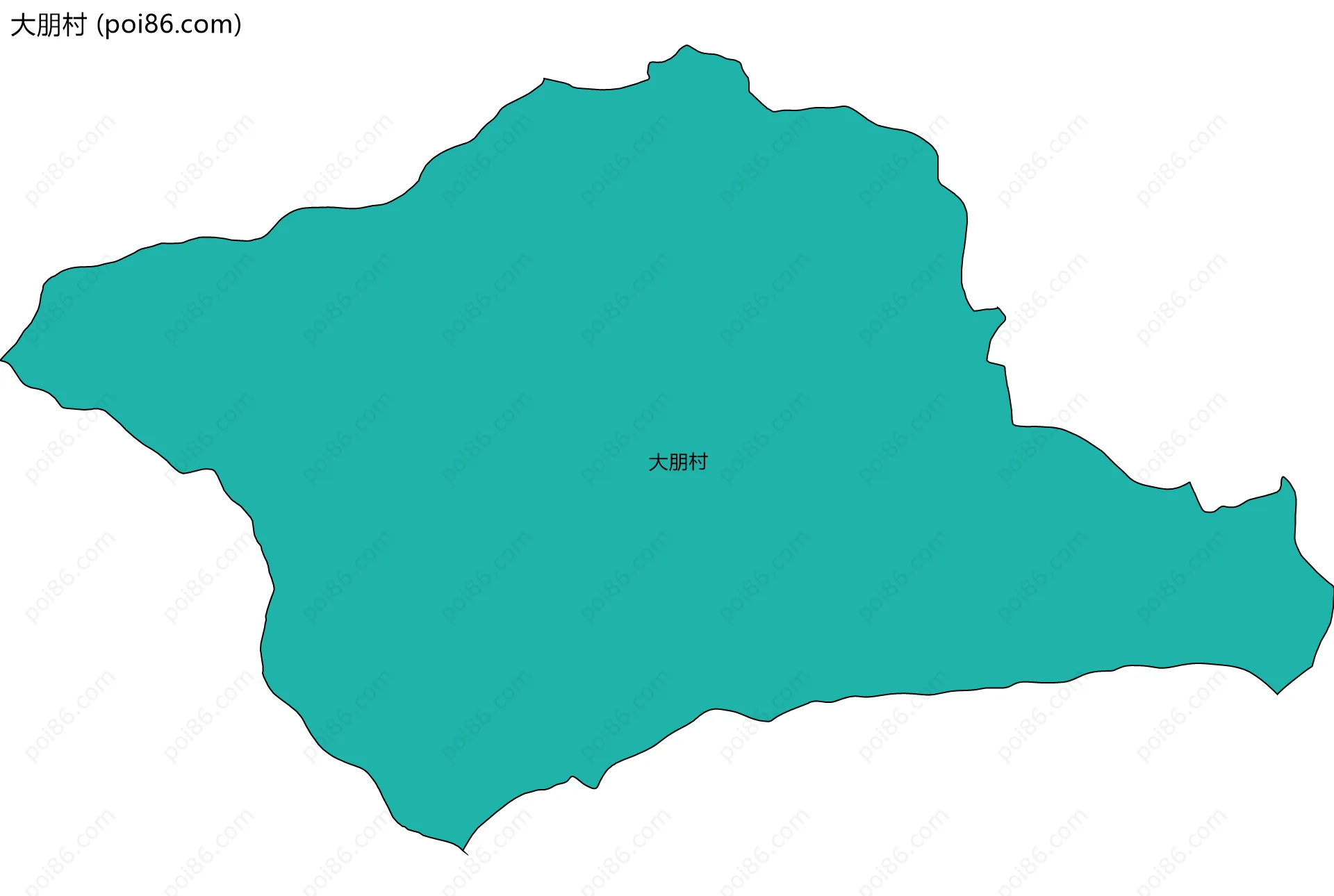 大朋村边界地图