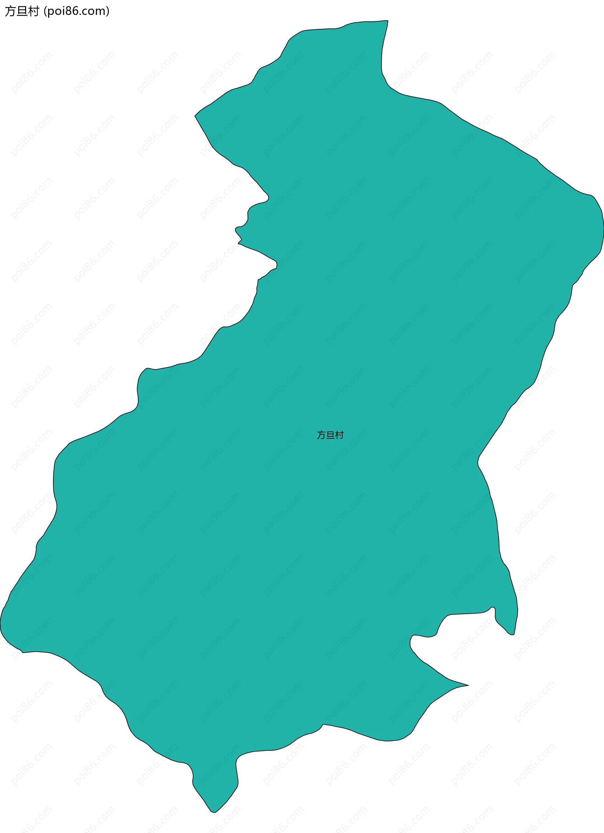 方旦村边界地图