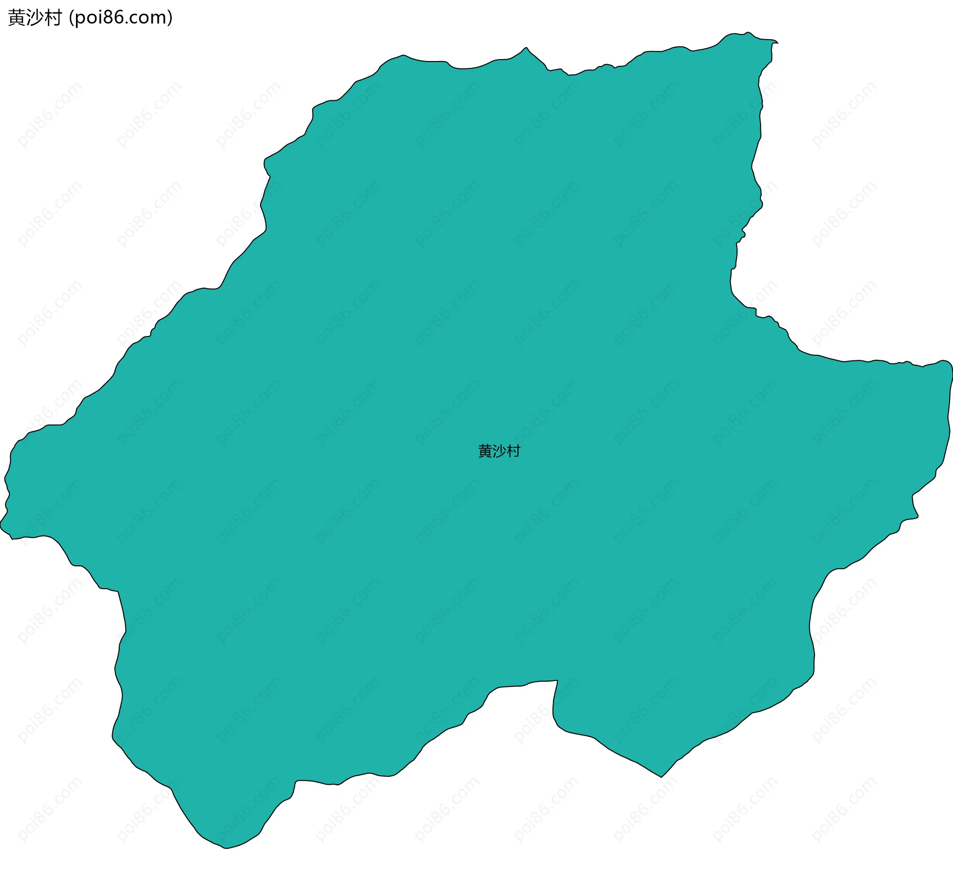 黄沙村边界地图