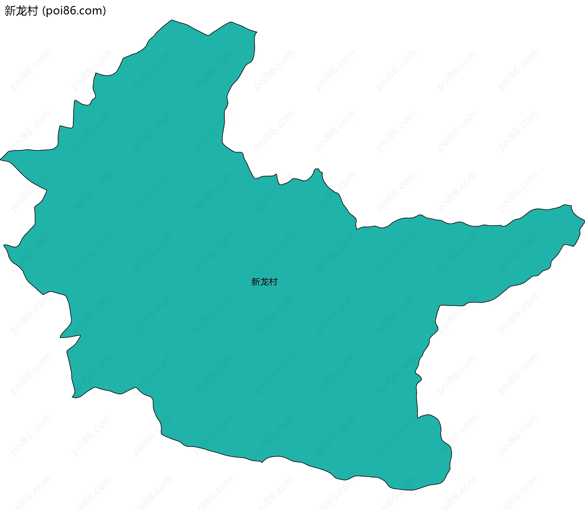 新龙村边界地图