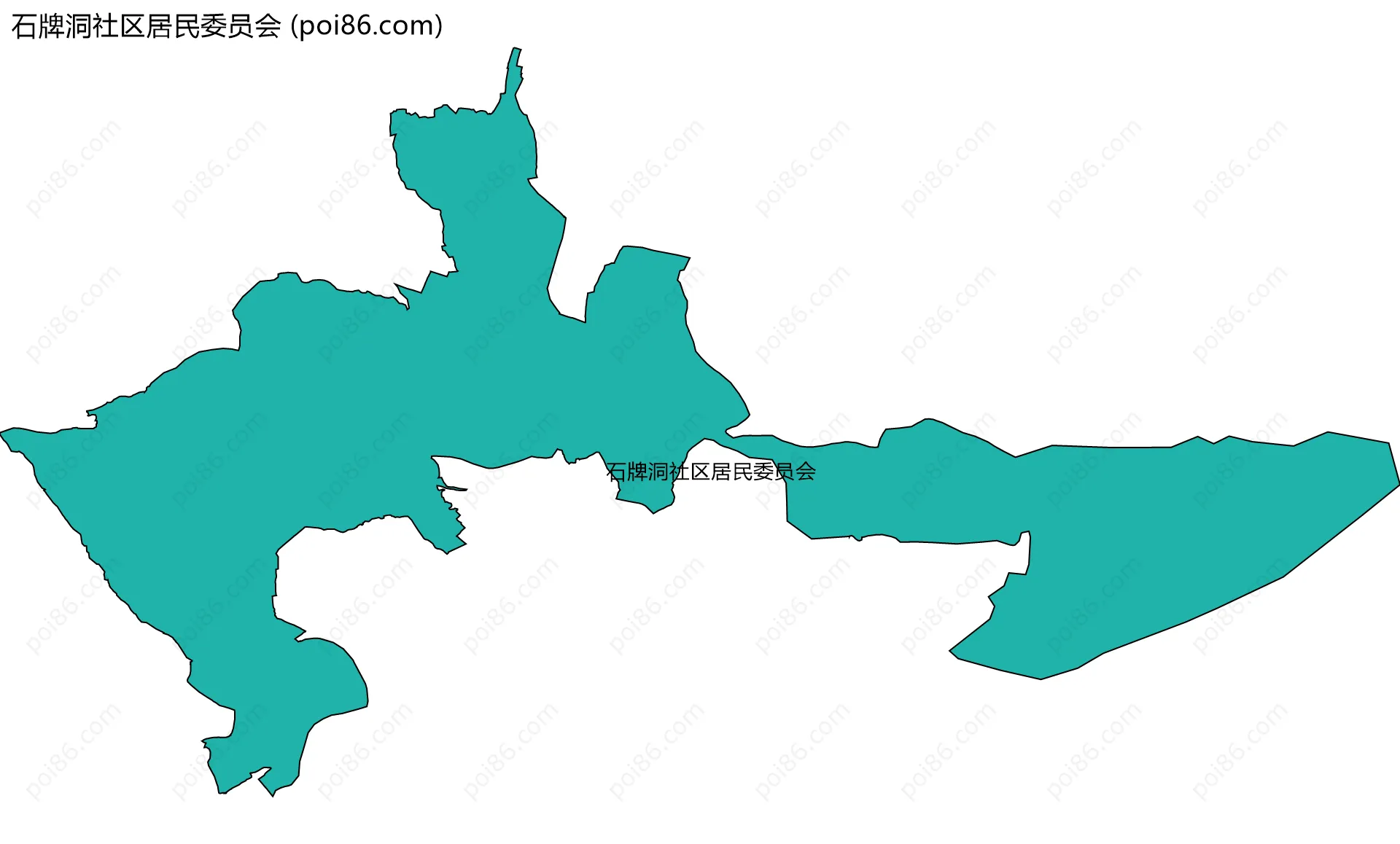 石牌洞社区居民委员会边界地图