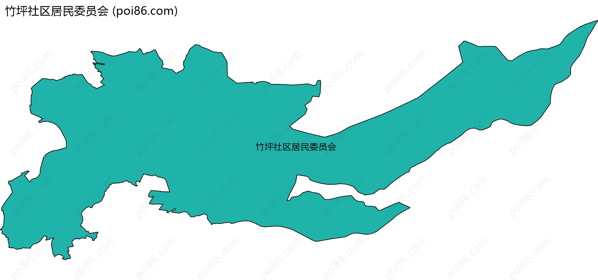 竹坪社区居民委员会边界地图