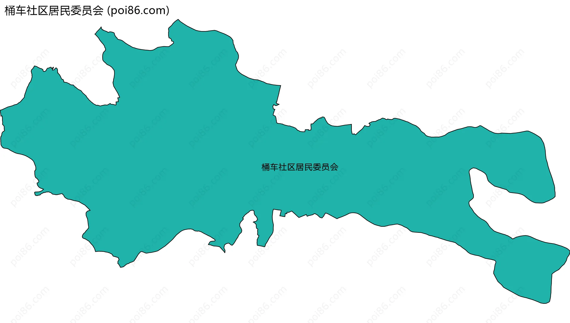 桶车社区居民委员会边界地图