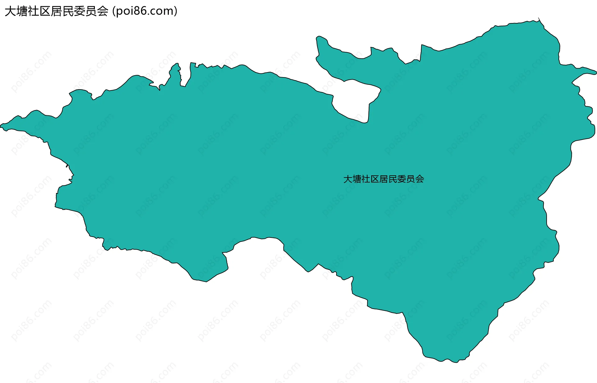 大塘社区居民委员会边界地图