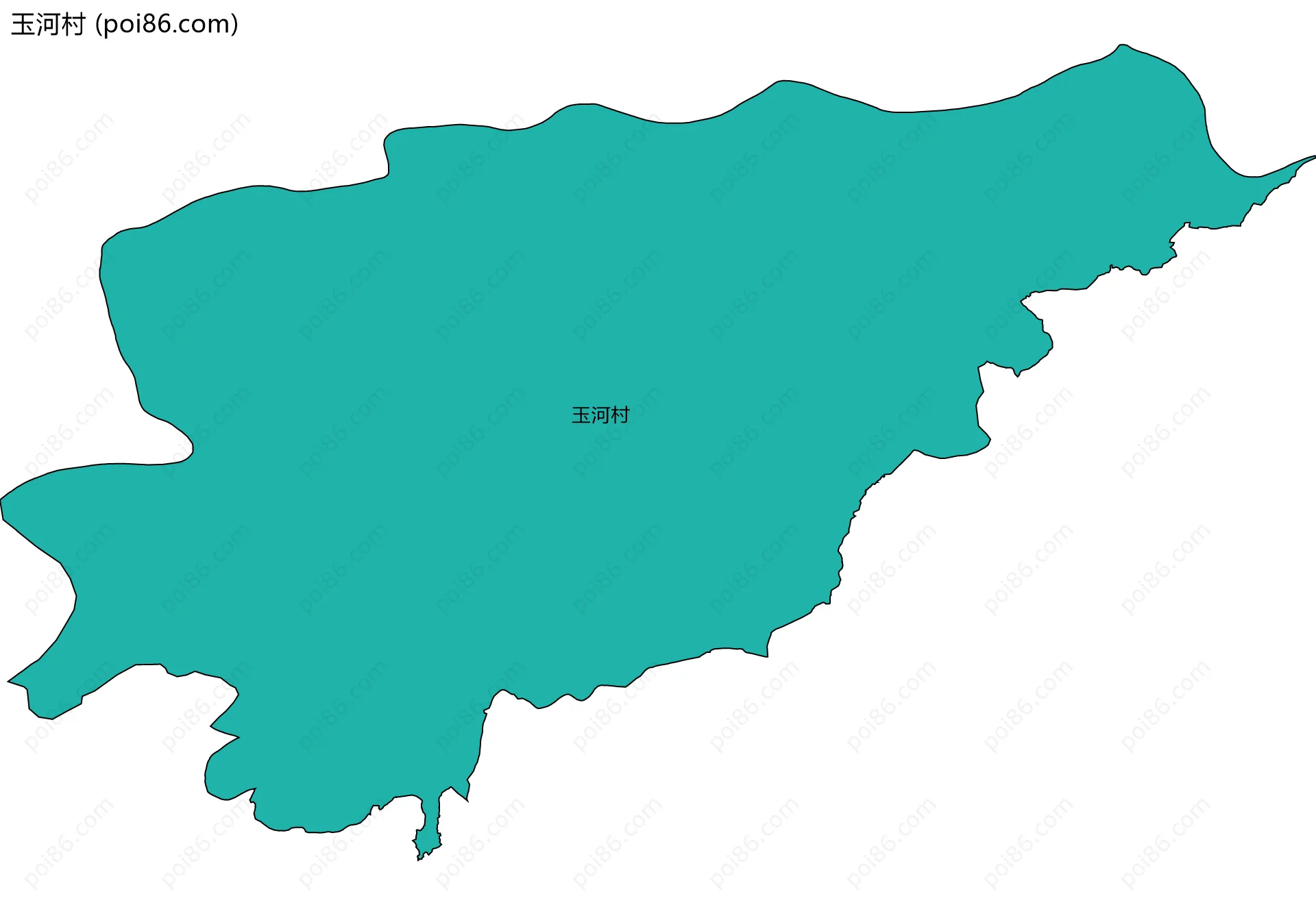 玉河村边界地图