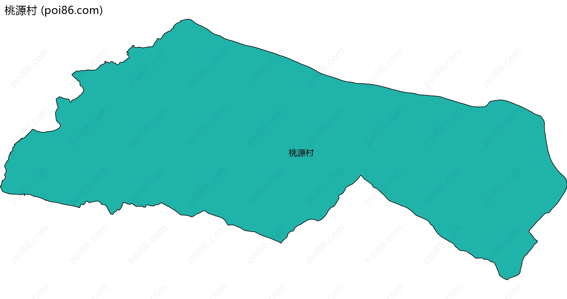 桃源村边界地图