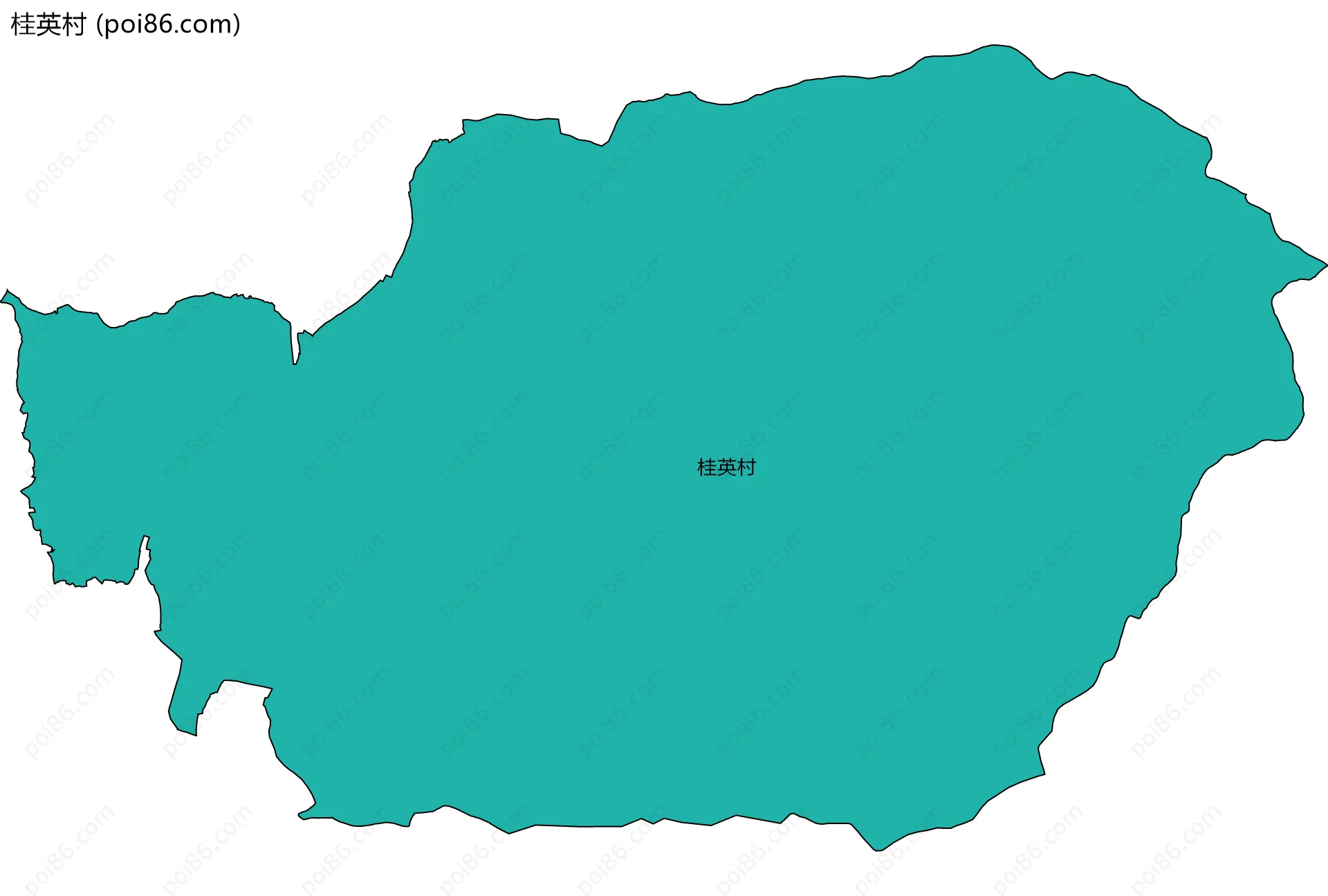 桂英村边界地图