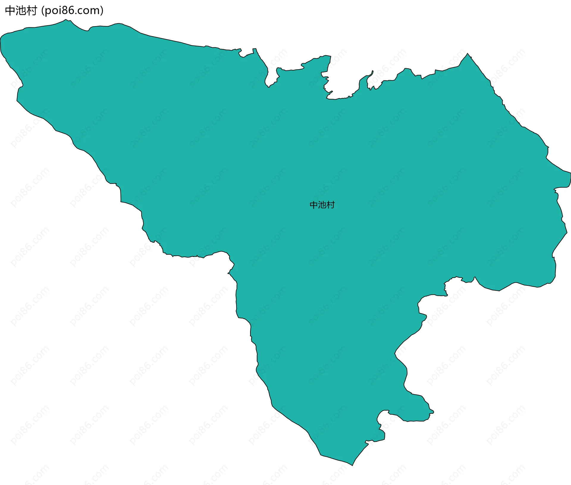 中池村边界地图