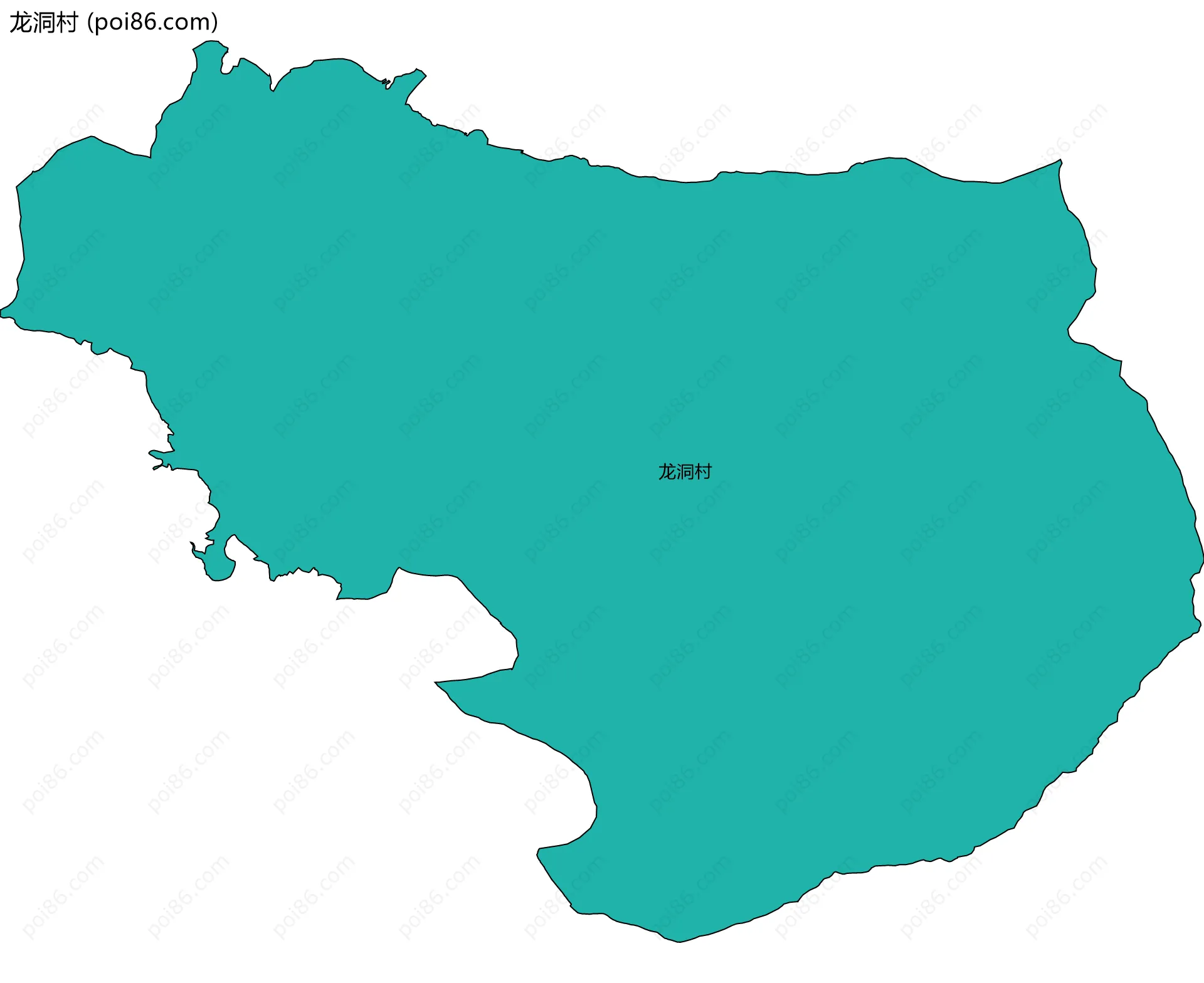 龙洞村边界地图