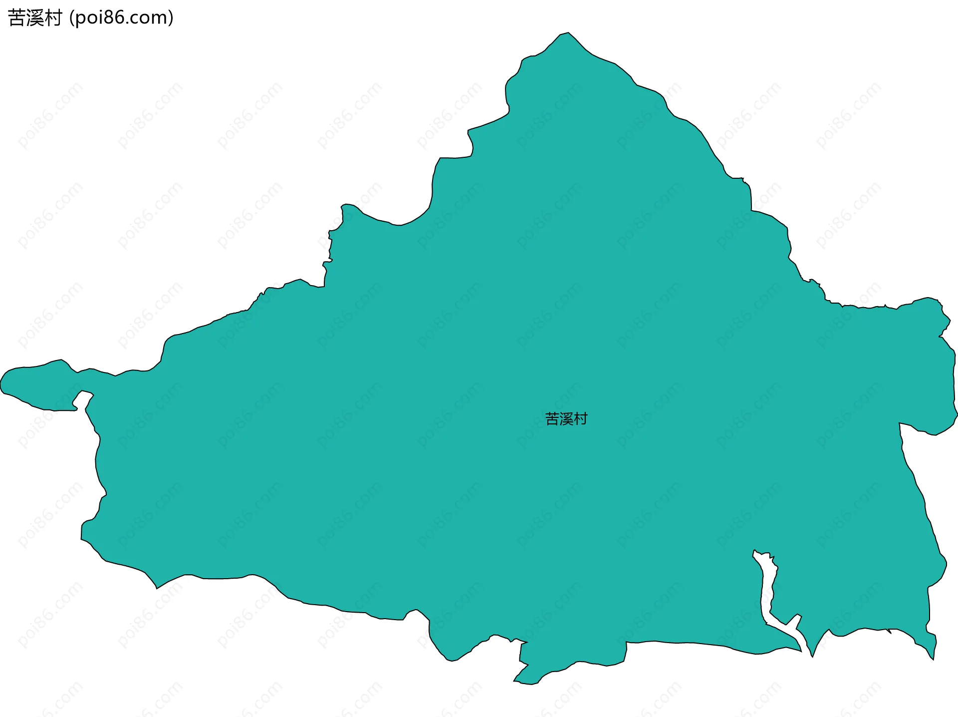 苦溪村边界地图