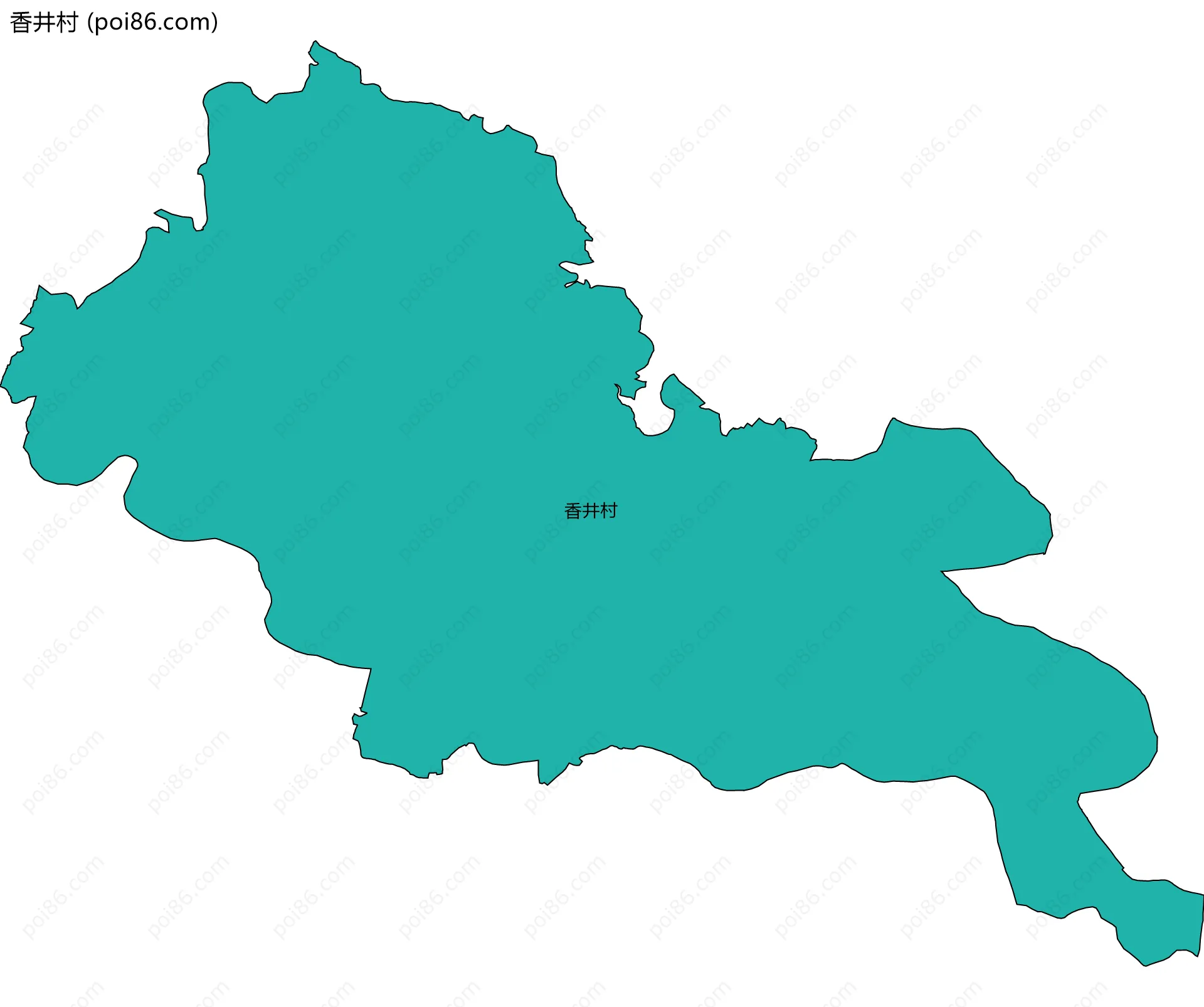 香井村边界地图