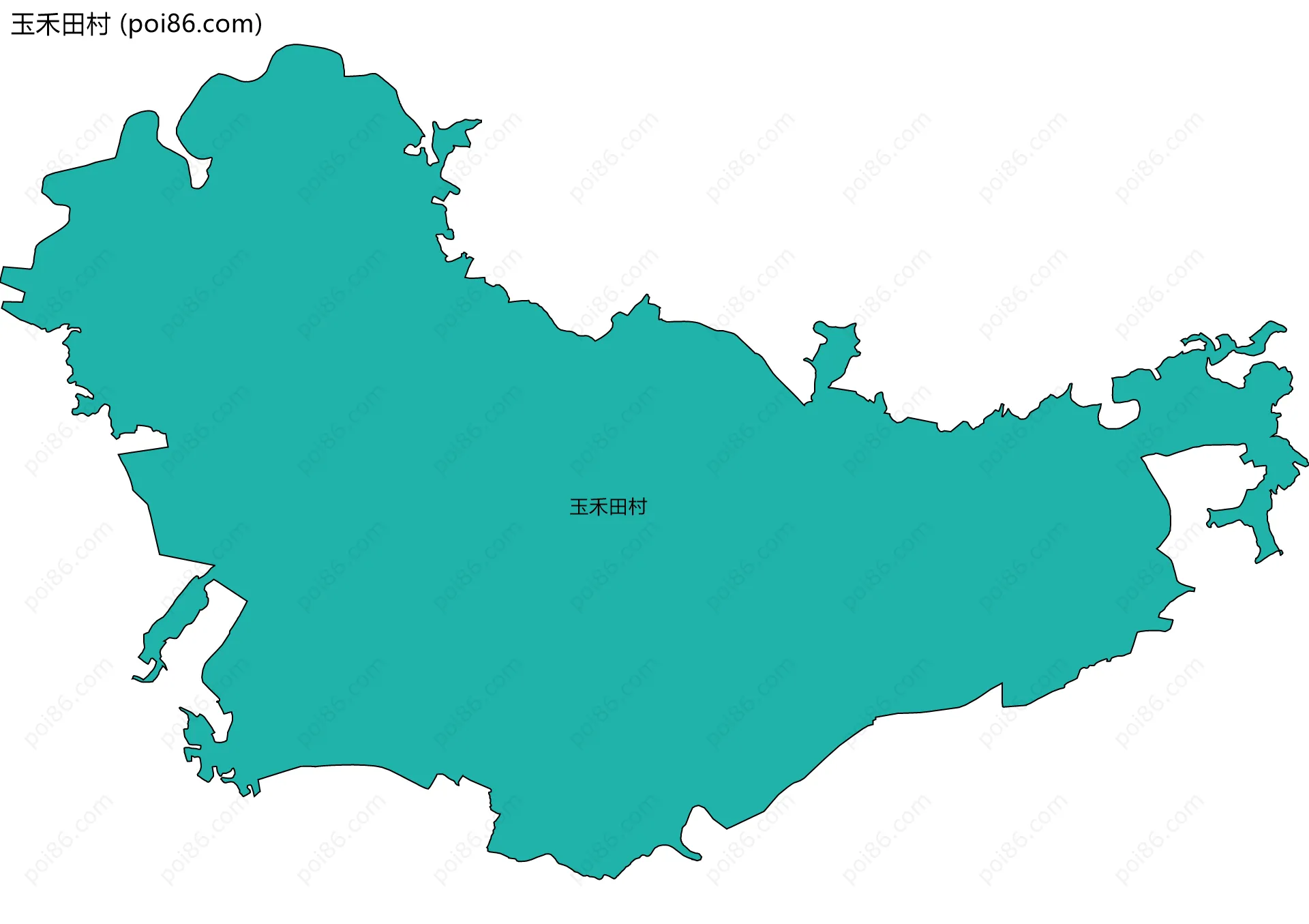 玉禾田村边界地图