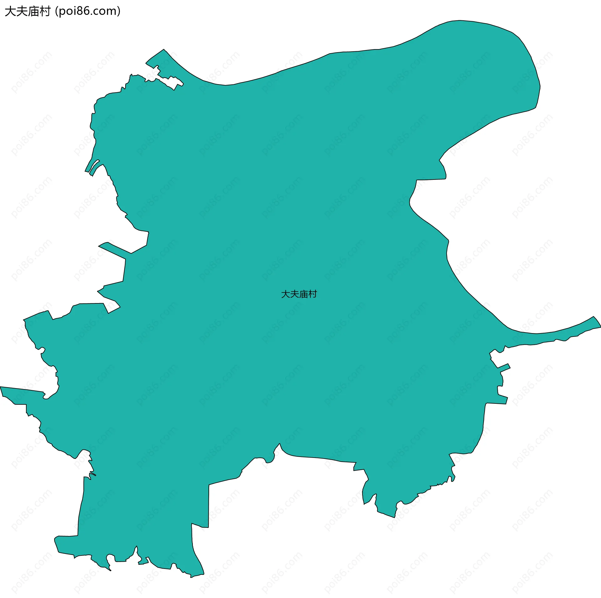 大夫庙村边界地图