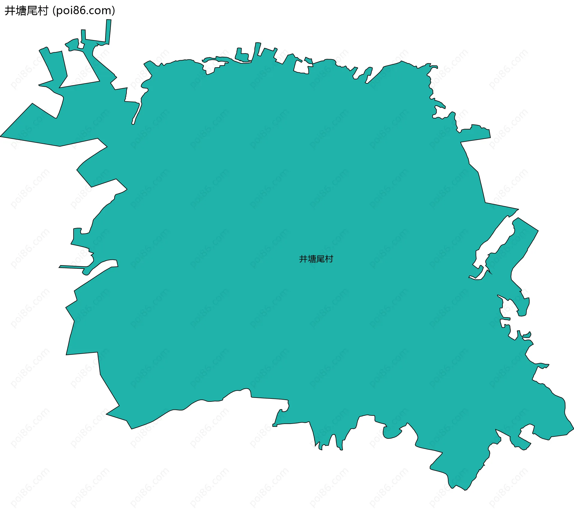 井塘尾村边界地图