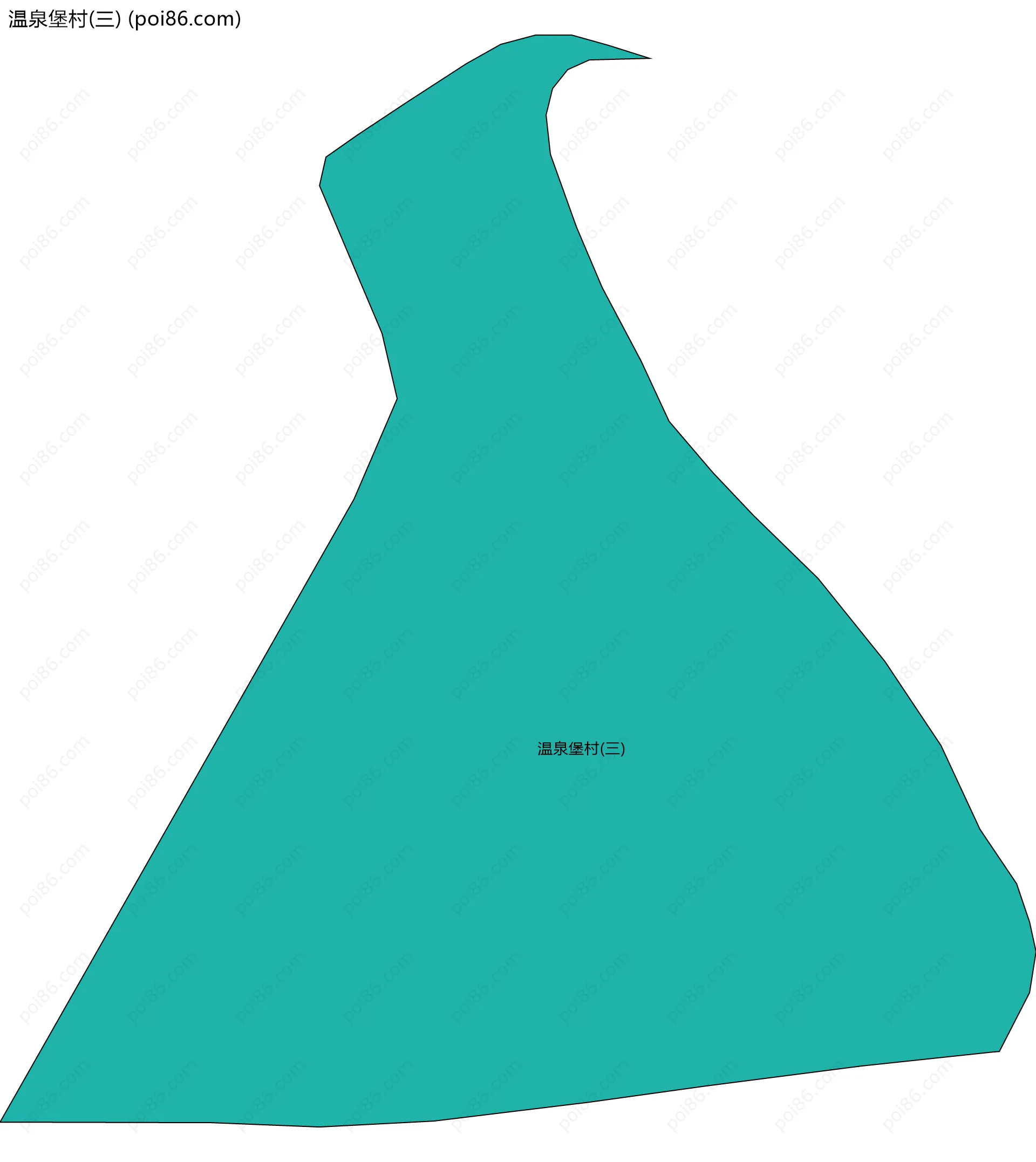 温泉堡村(三)边界地图