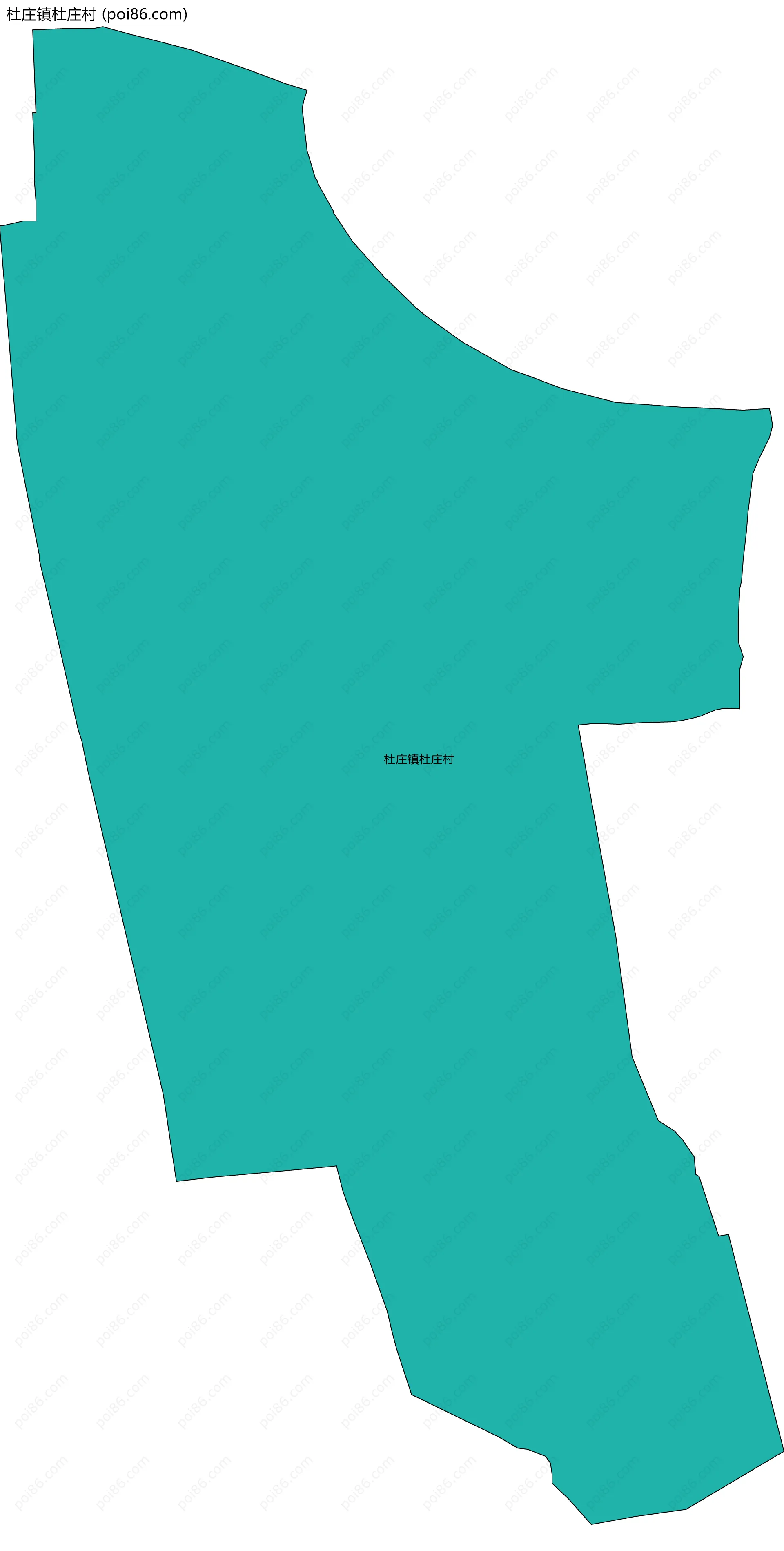 杜庄镇杜庄村边界地图