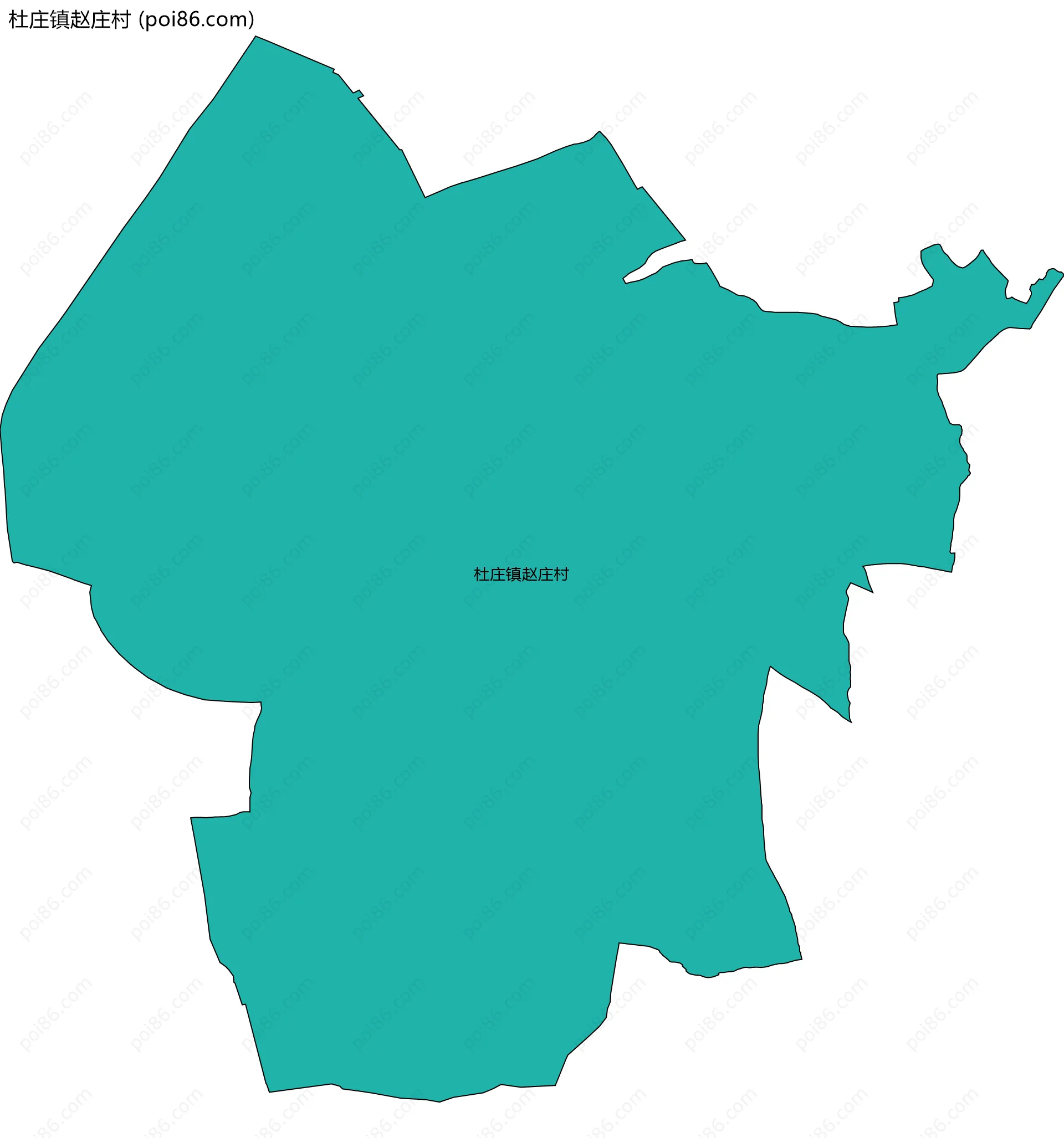 杜庄镇赵庄村边界地图