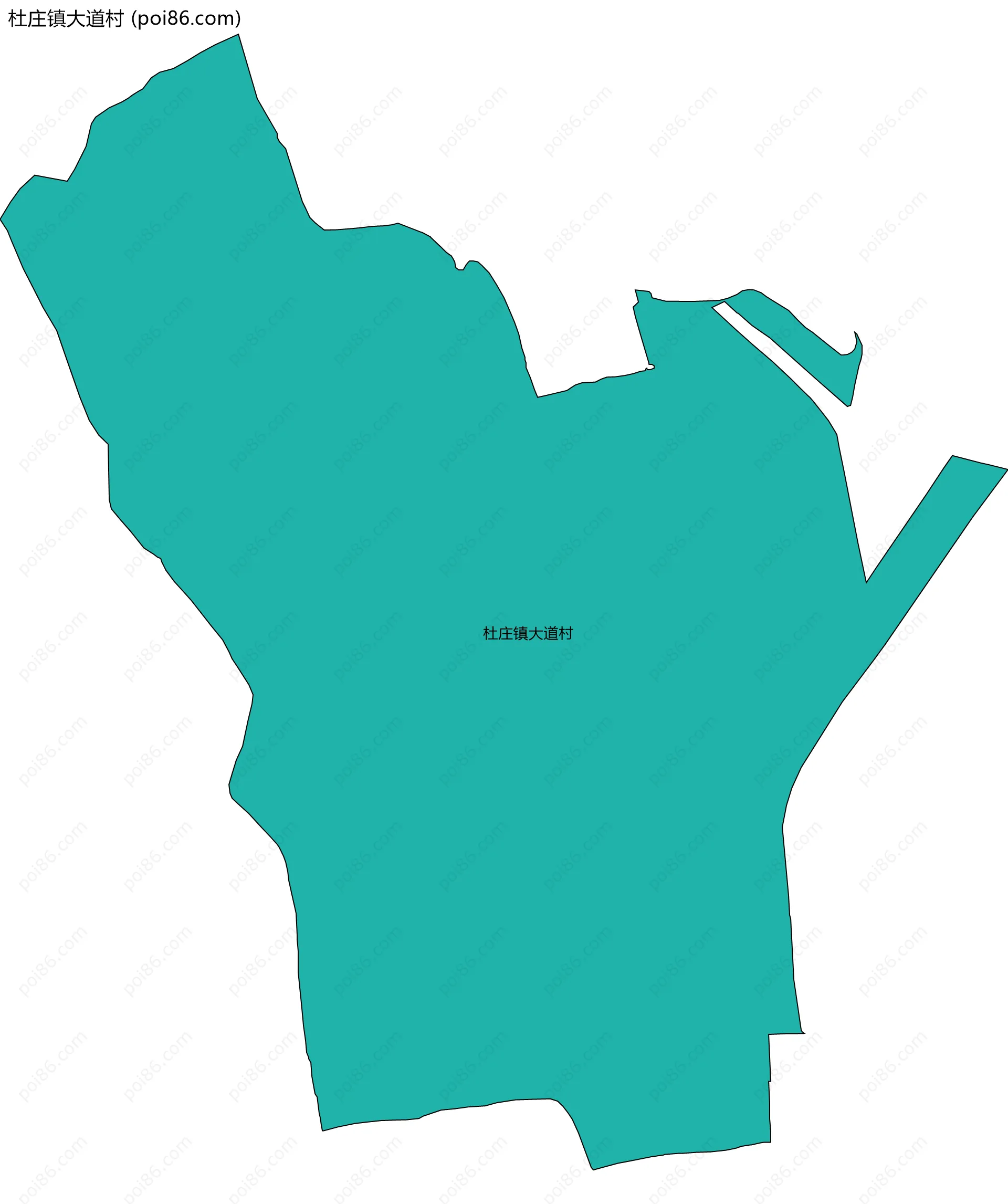 杜庄镇大道村边界地图