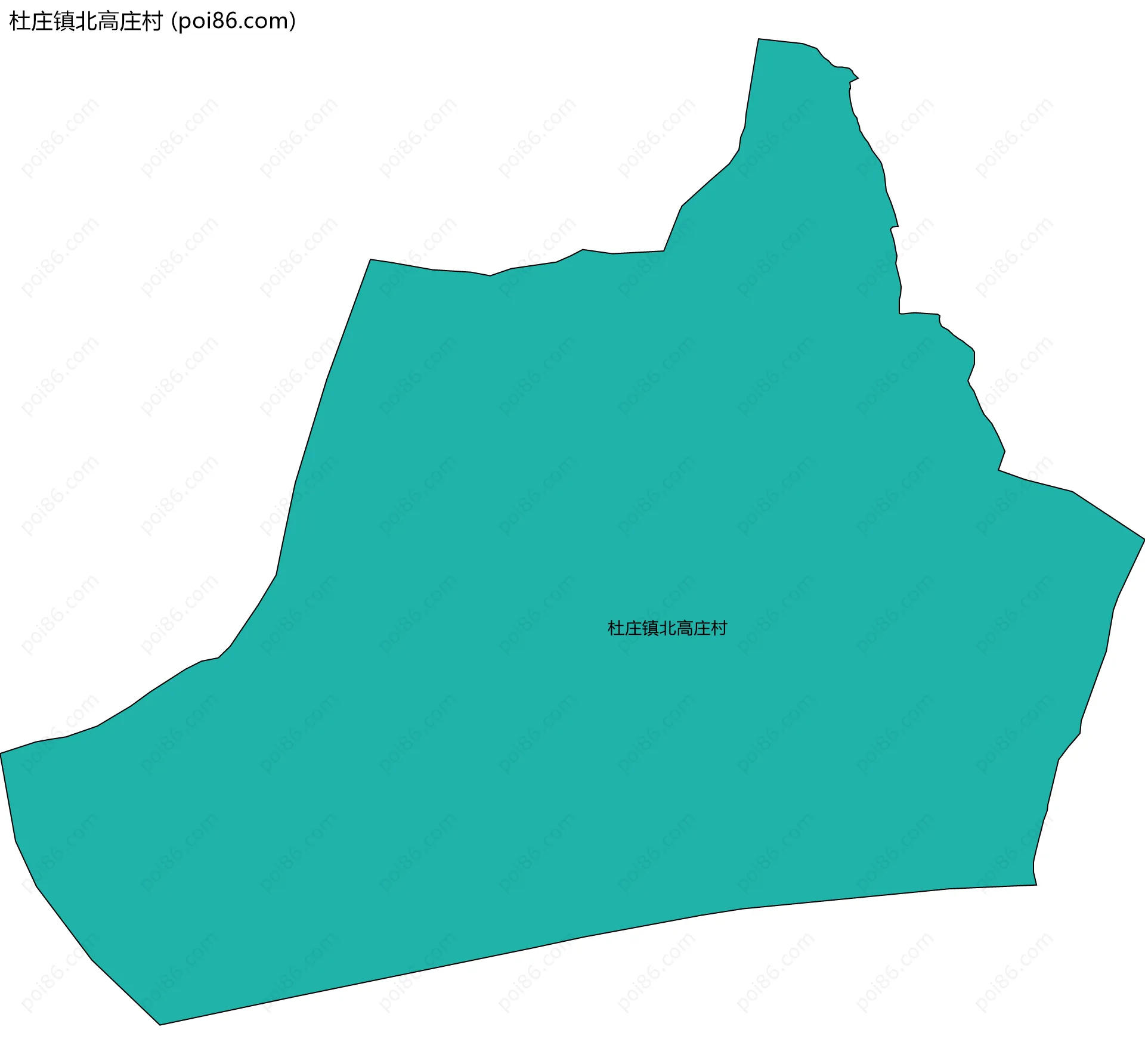 杜庄镇北高庄村边界地图