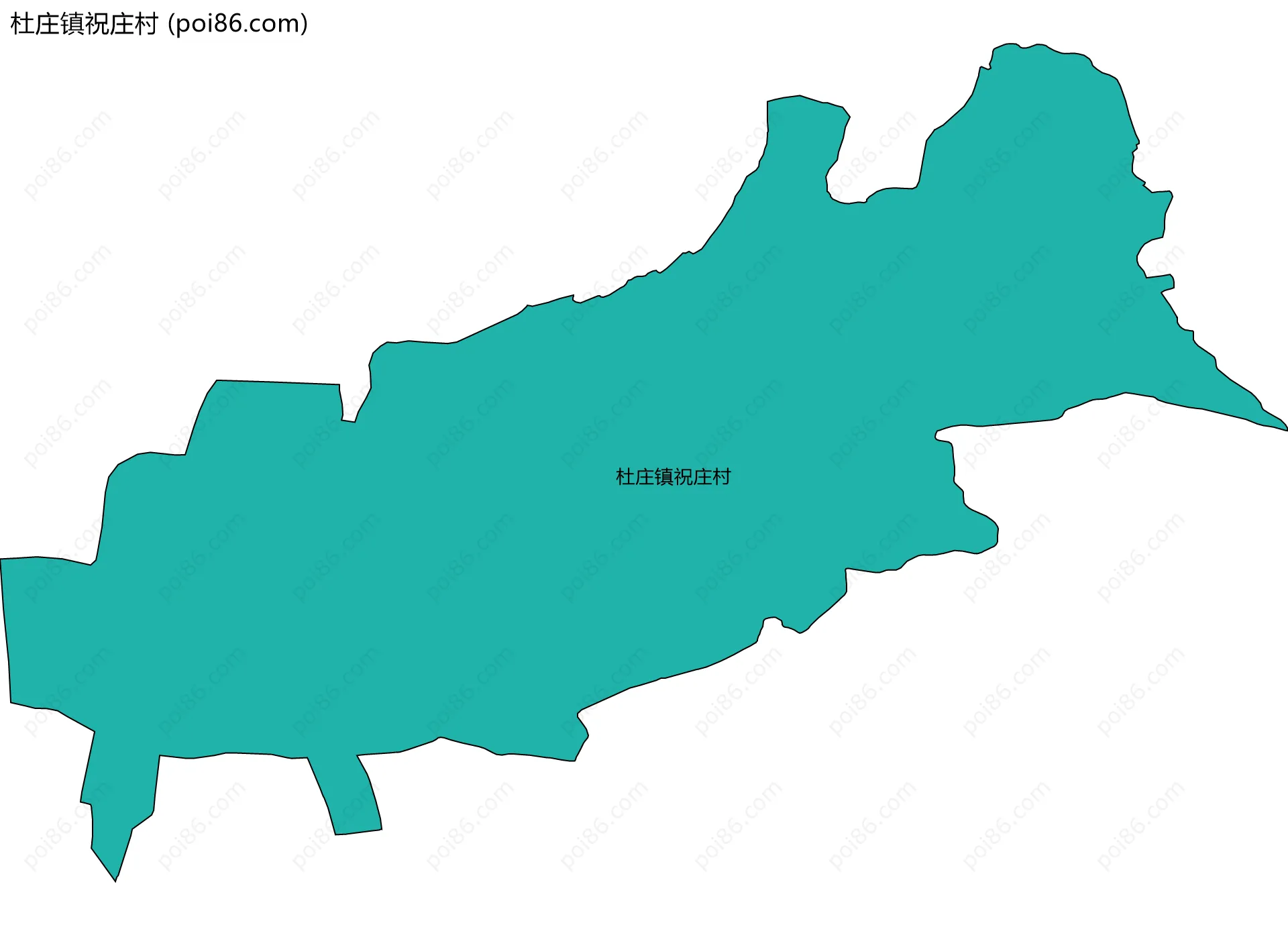 杜庄镇祝庄村边界地图