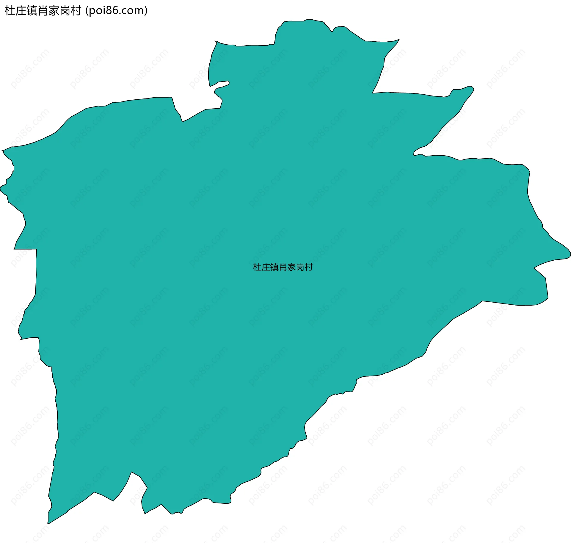 杜庄镇肖家岗村边界地图