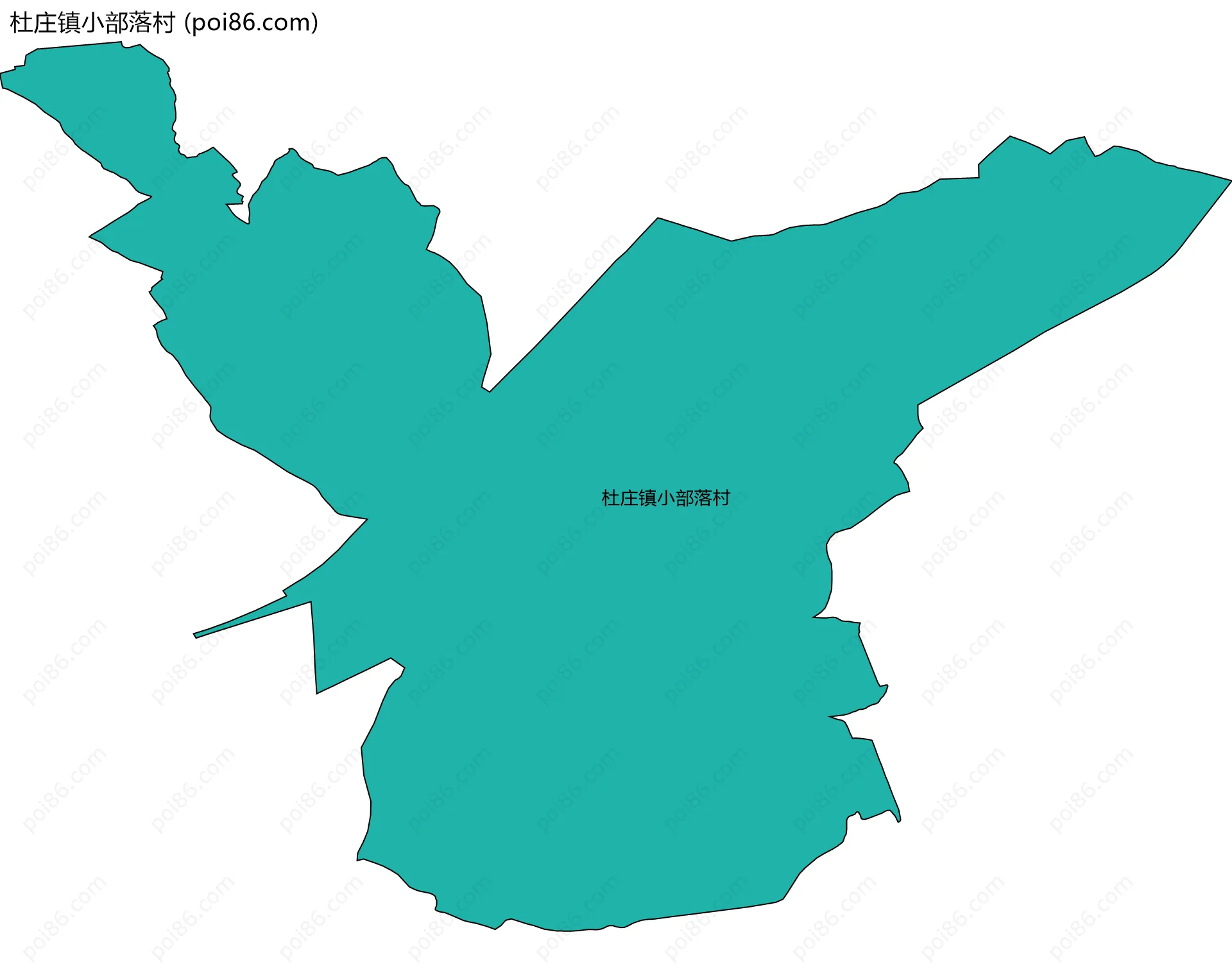 杜庄镇小部落村边界地图