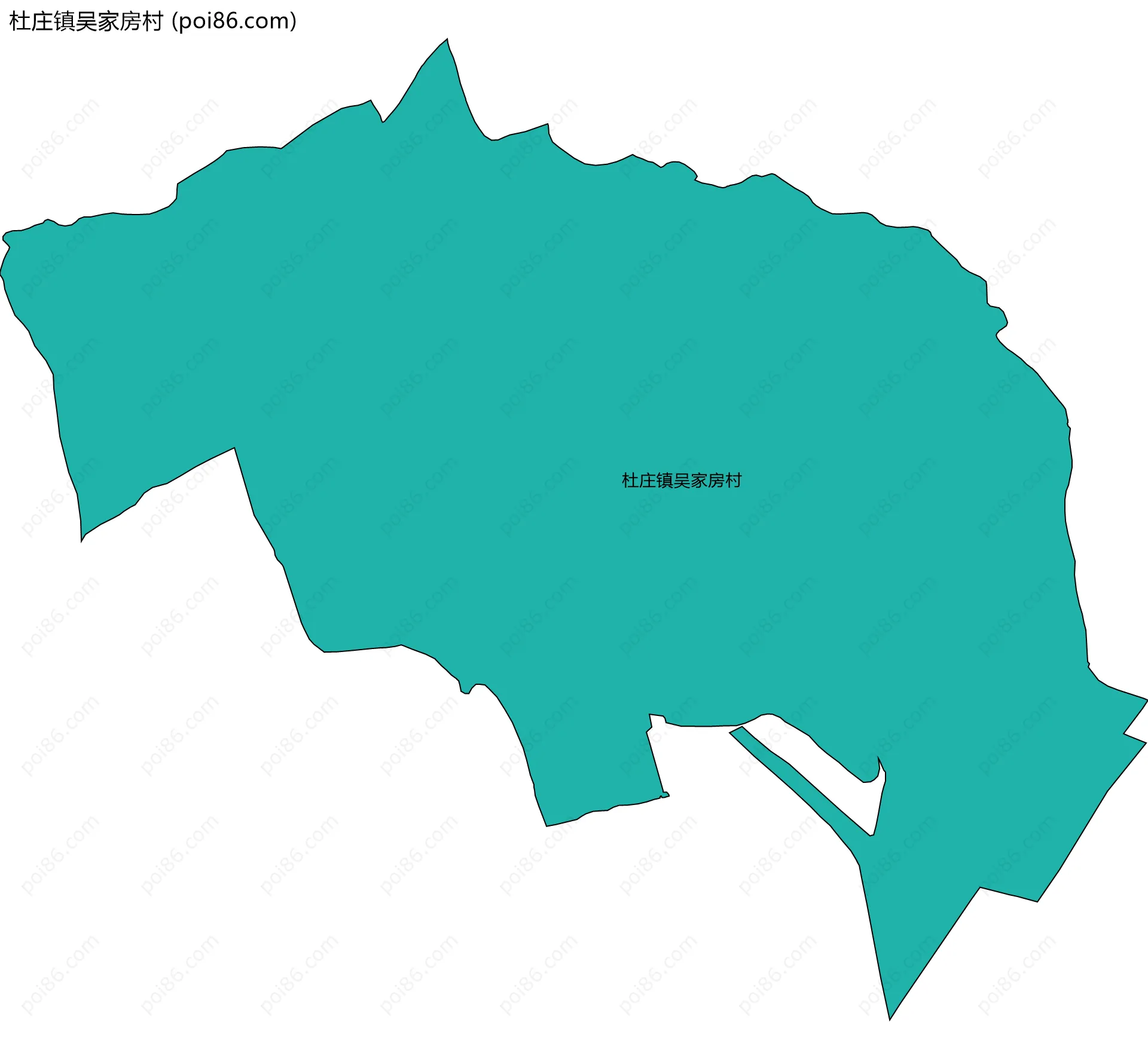 杜庄镇吴家房村边界地图